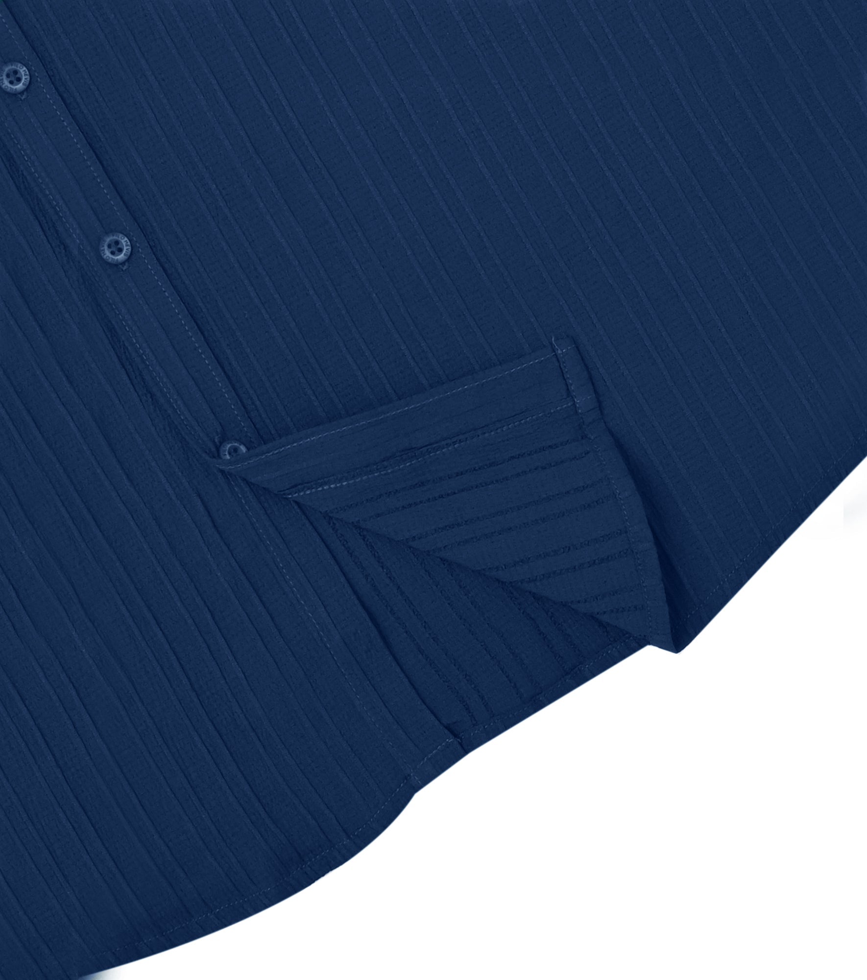 Men’s Textured Popcorn Half Sleeve Casual Shirt – Navy Blue My Store
