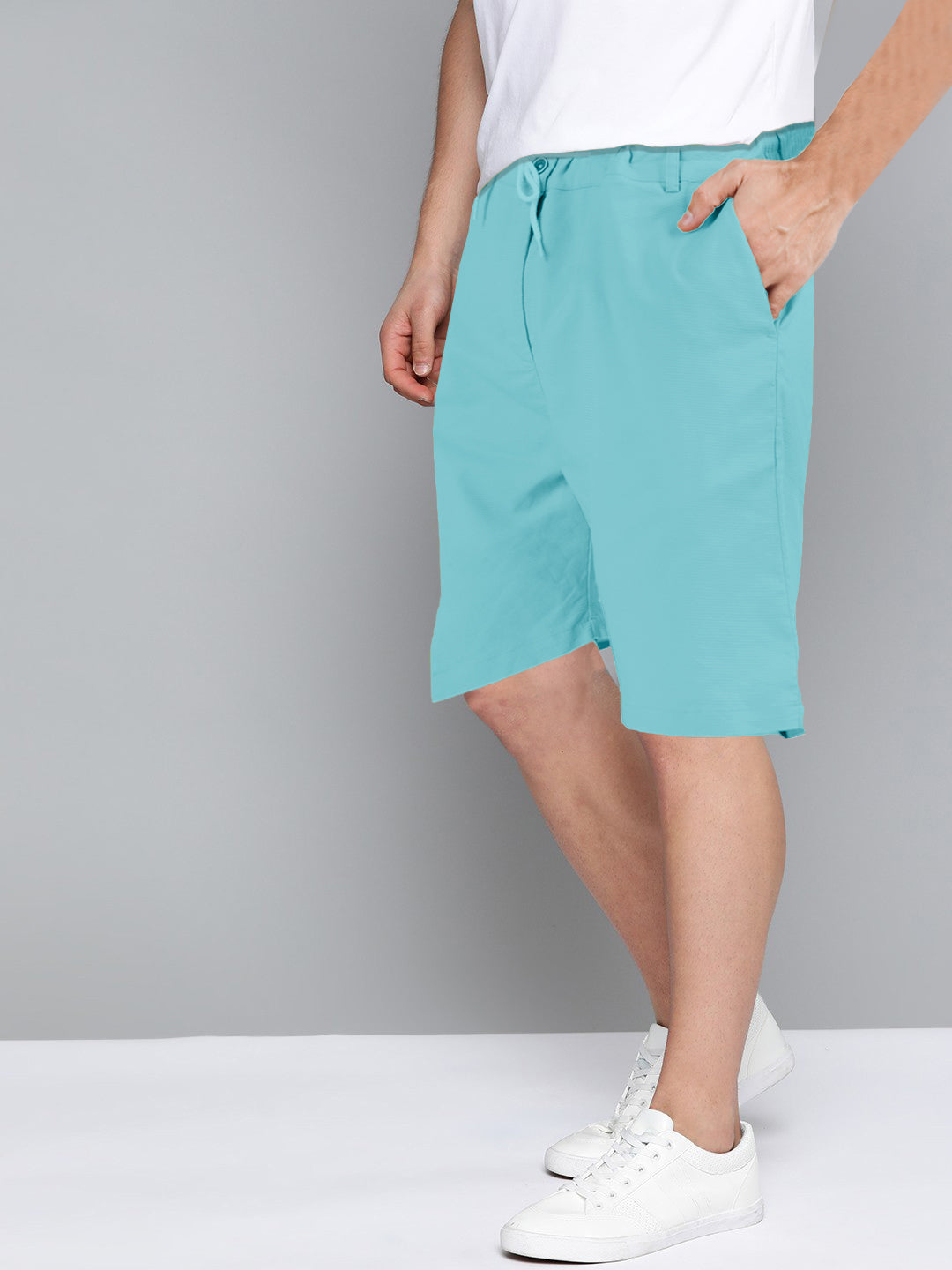 Cotton Solid Shorts Dark Sky