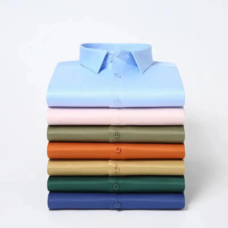 Combo of 2 Men's Imported Satin formal Shirt White & Dark Grey My Store