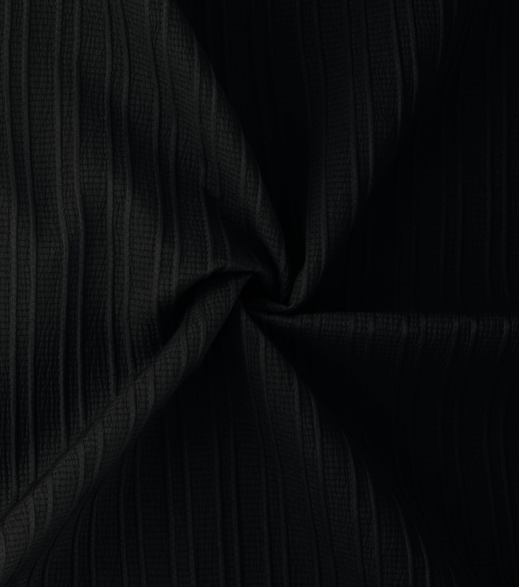 Men’s Textured Popcorn Half Sleeve Casual Shirt – Black