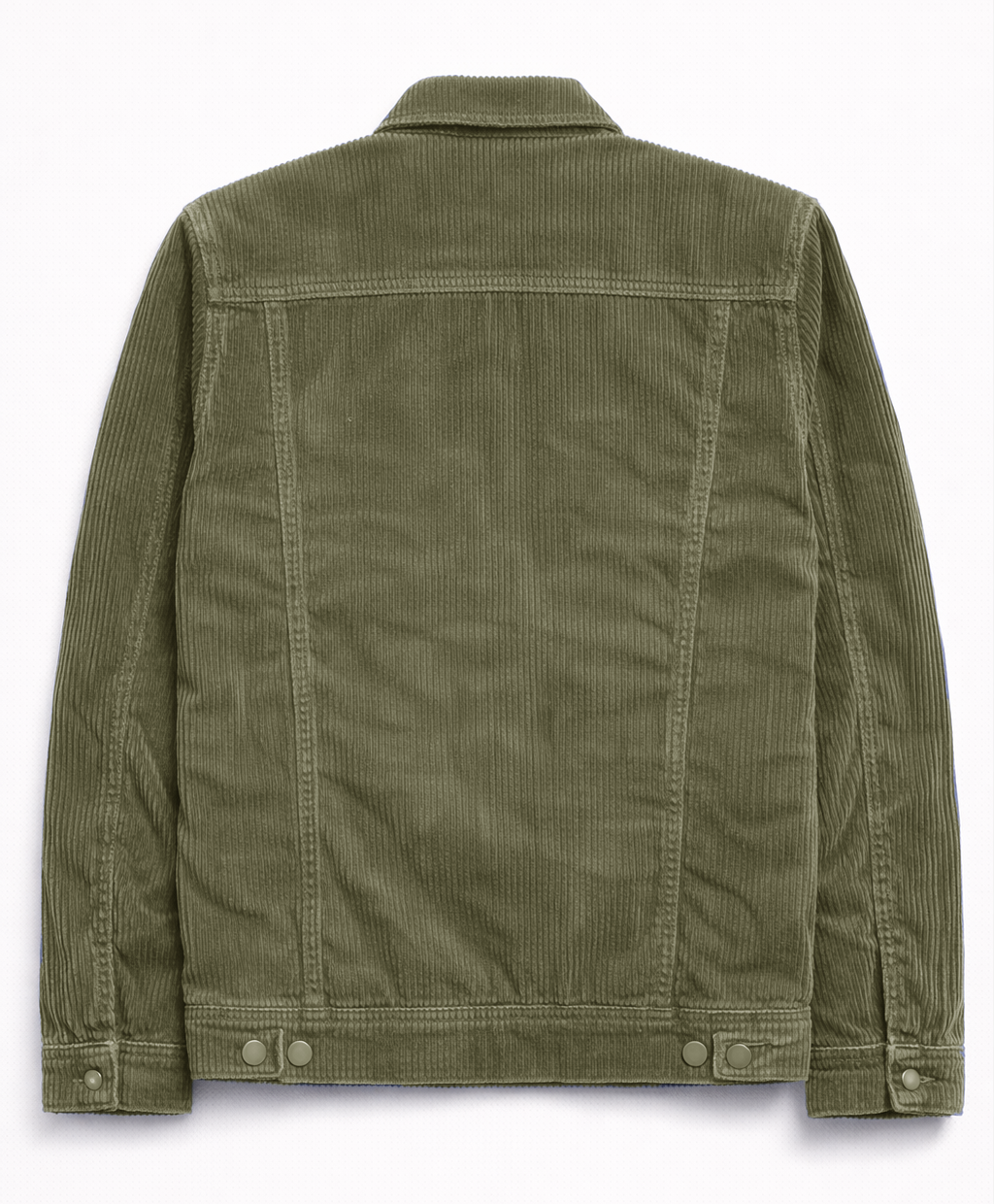 Men’s Olive Green Corduroy Trucker Jacket