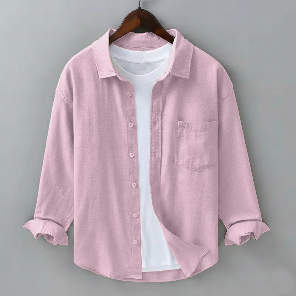 FINE LINEN SHIRTS FOR MEN (Full Sleeves)-Light Onion