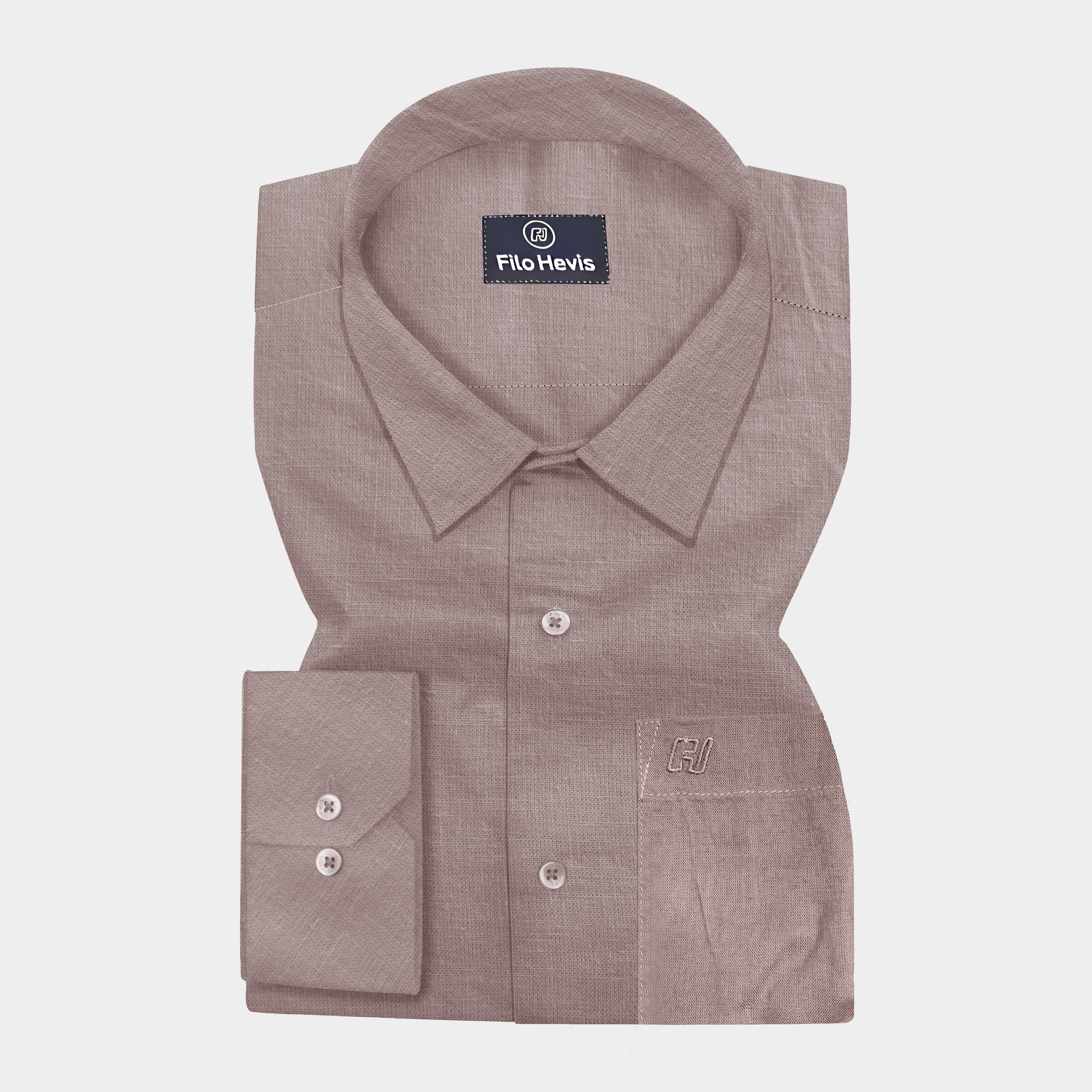 Men's Pure Linen Casual Shirt - Light Onion