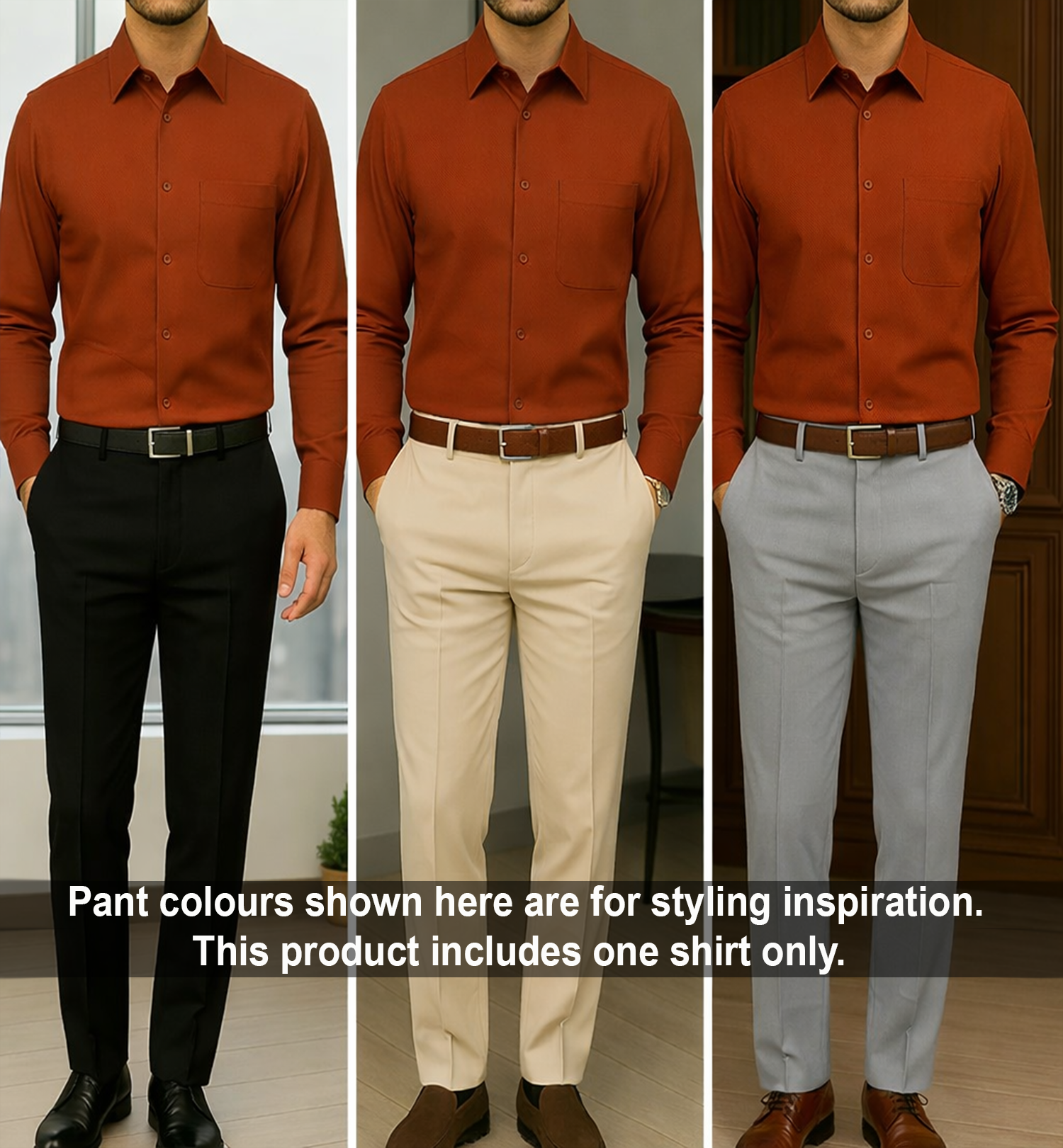 PLATINUM COTTON SATIN FORMAL SHIRT FOR MEN (Single Pocket)-Orange