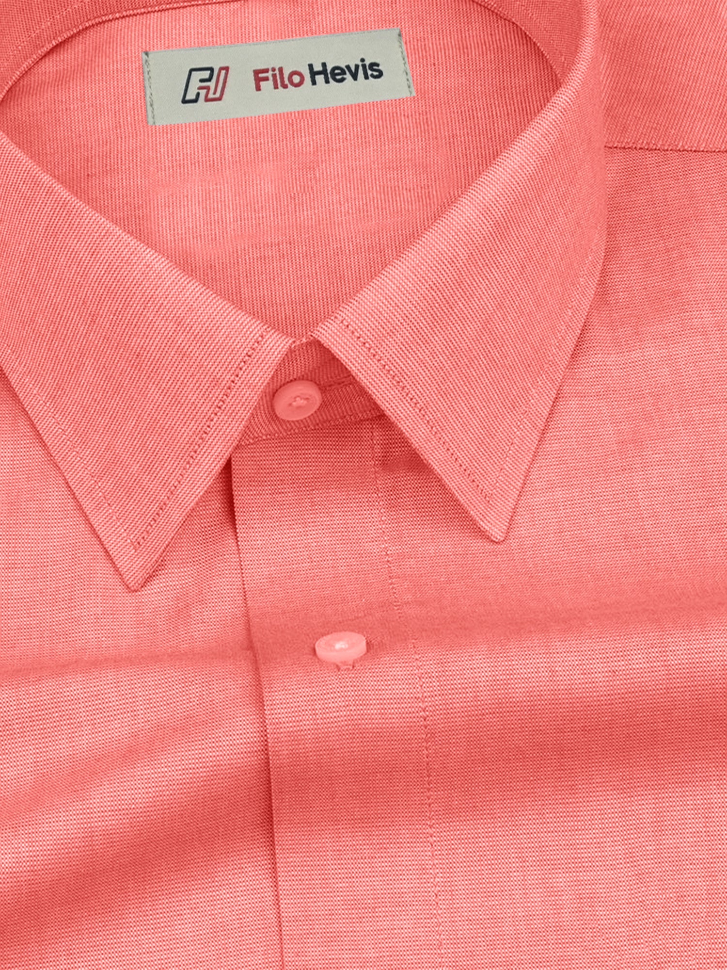 Filafil Fabric Formal Shirt for Men - Regular Fit | Peach Filo Hevis