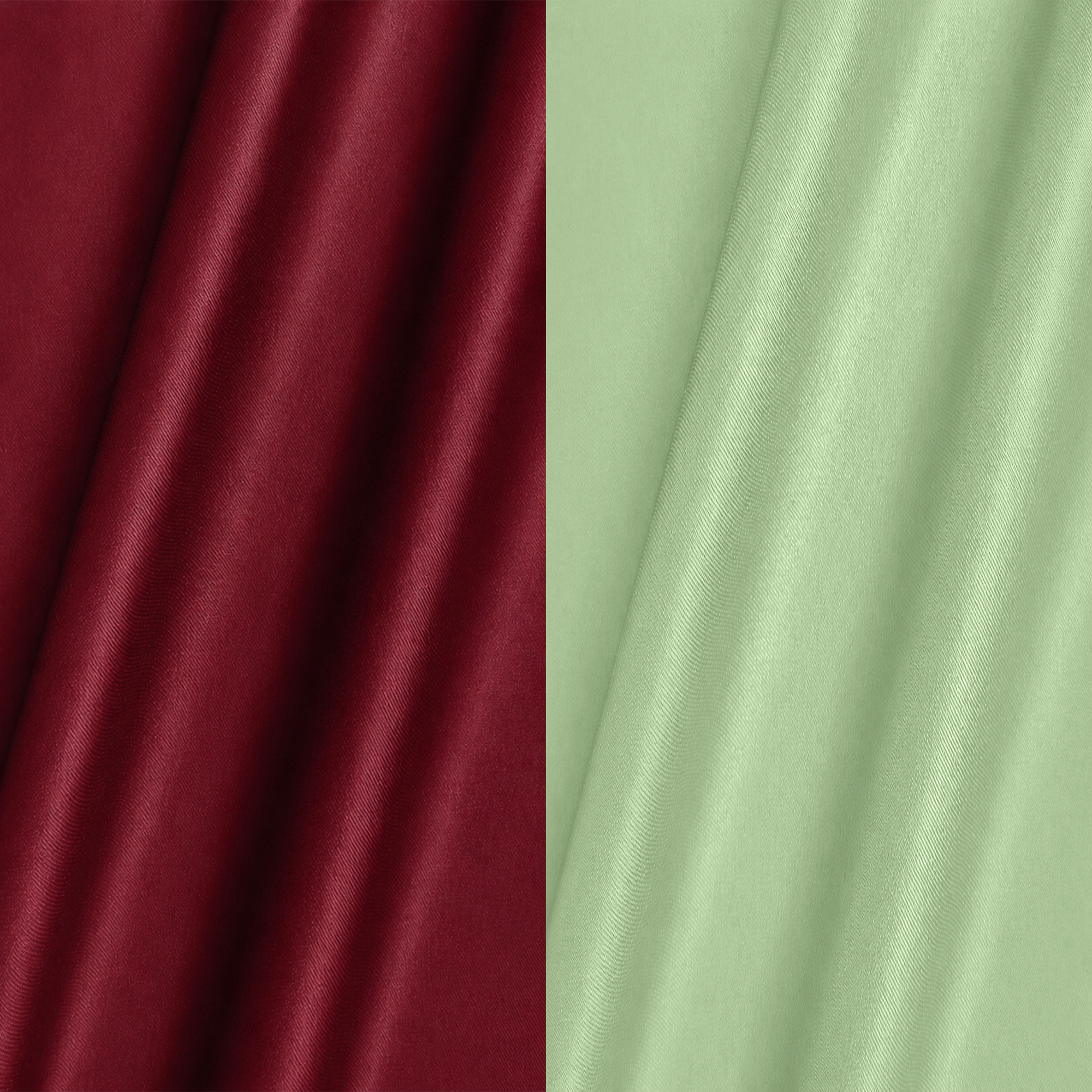 Combo of 2 Men's Imported Satin formal Shirt Maroon & Pista Green