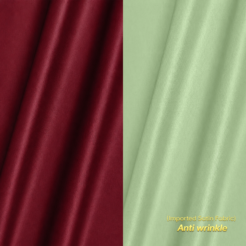 Combo of 2 Anti Wrinkle Imported Satin formal Shirt Maroon & Pista Green My Store