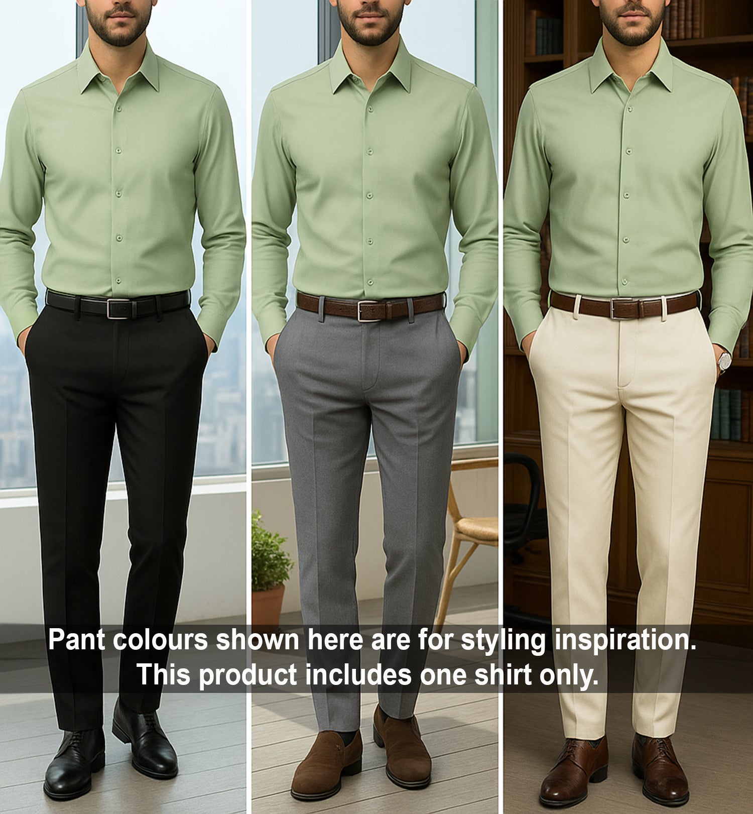 Men's Satin Lycra formal Full Sleeve Shirt Pista Green