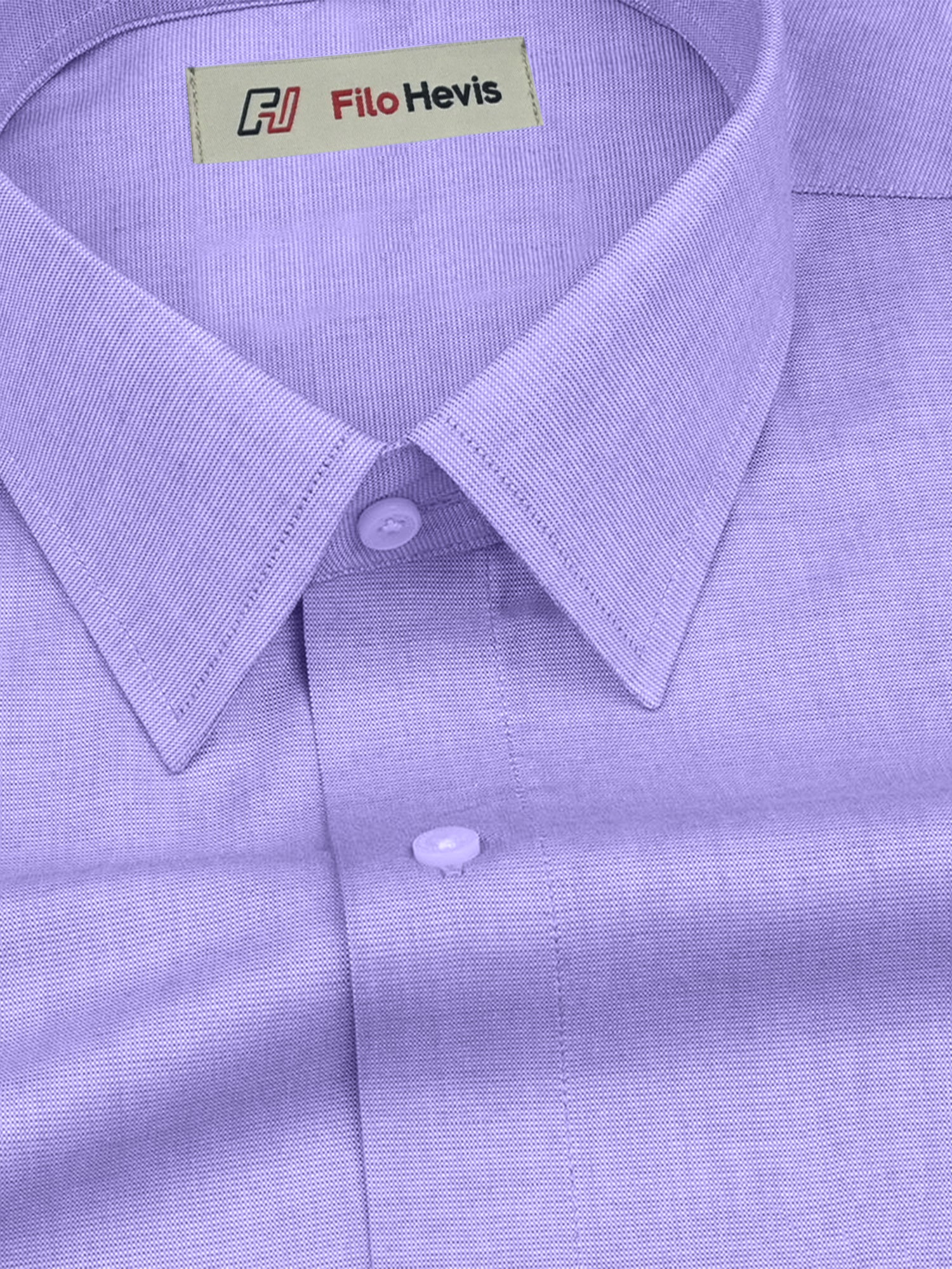 Filafil Fabric Formal Shirt for Men - Regular Fit | Purple Filo Hevis