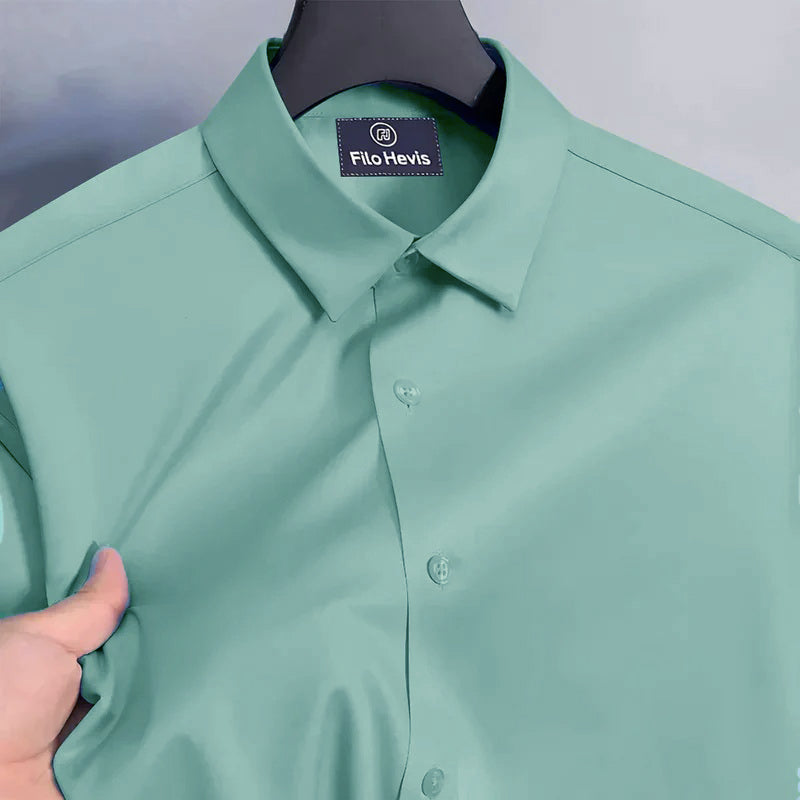 Men's Satin Lycra formal Full Sleeve Shirt Sea Green