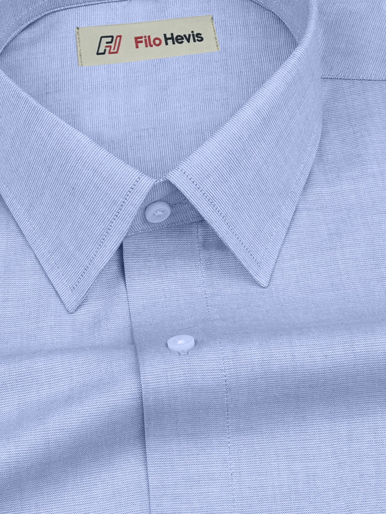 Filafil Fabric Regular Fit Single Pocket Formal Shirt Full Sleeve -Sky