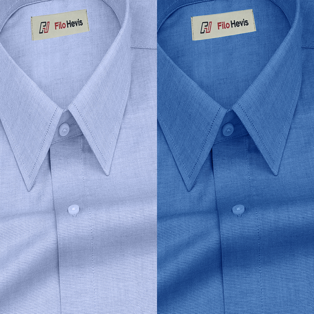 Combo of 2 Filafil Fabric Regular Fit Formal Shirts – Sky & Blue (Single Pocket)