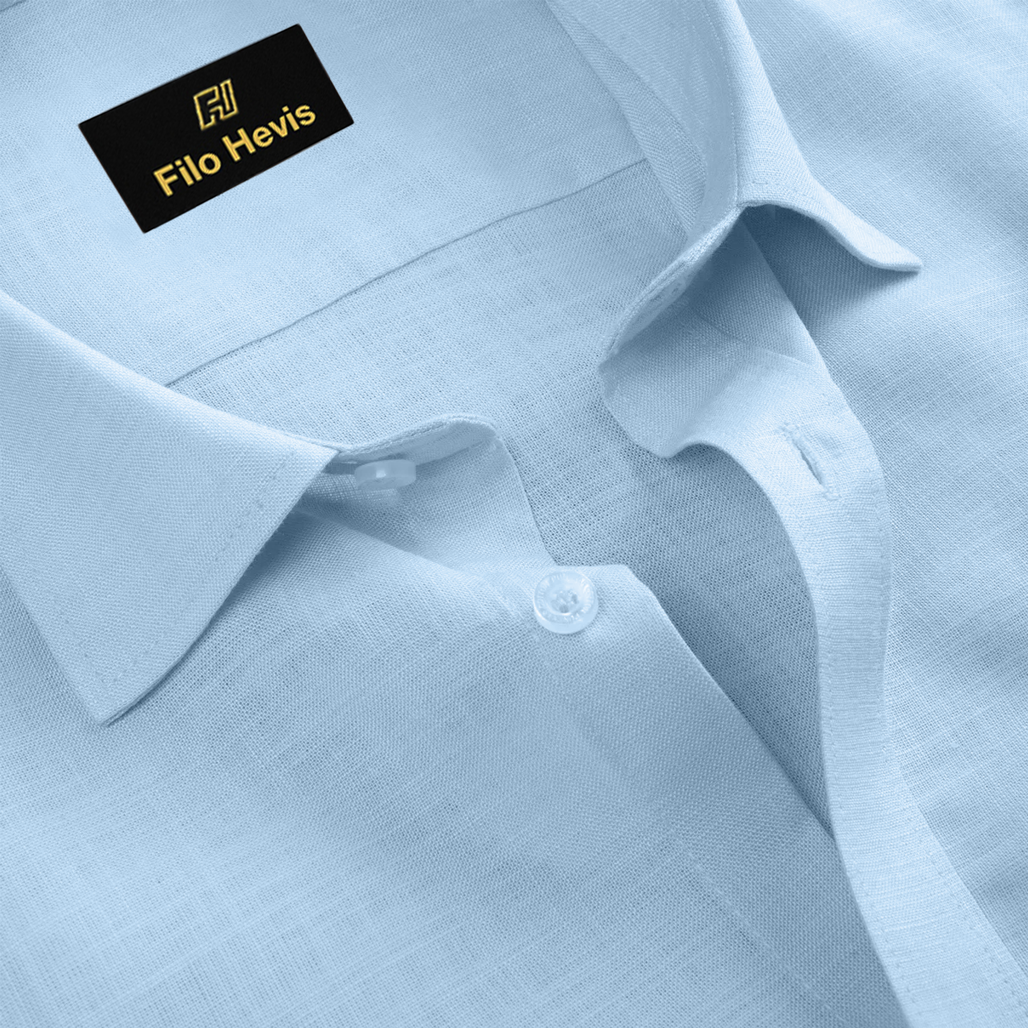 FINE LINEN SHIRTS FOR MEN (Full Sleeves)-Sky