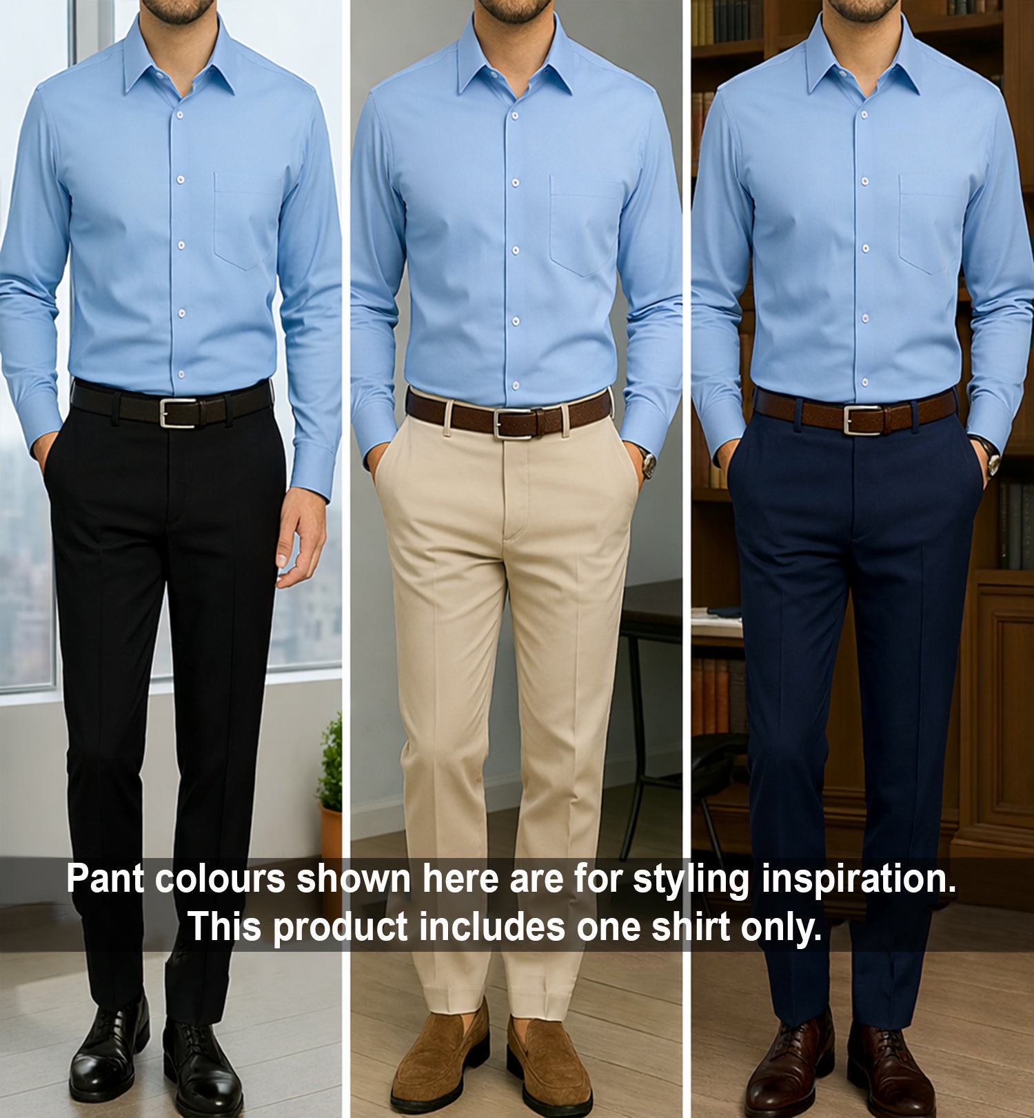 Men’s Satin Lycra Formal Shirt (Imported Fabric)| Sky Blue