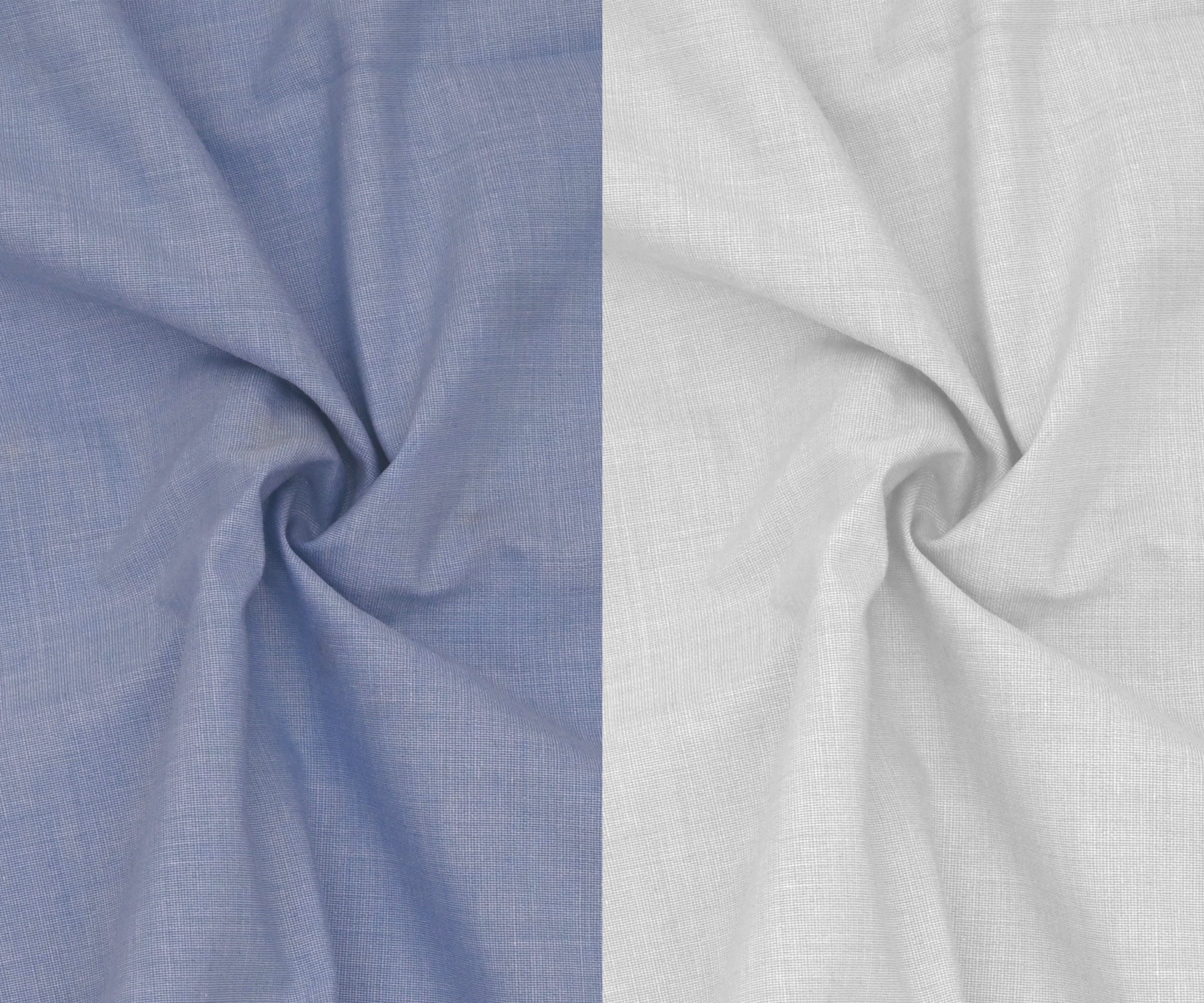 Combo of 2 Filafil Fabric Regular Fit Formal Shirts – Sky & White (Single Pocket)