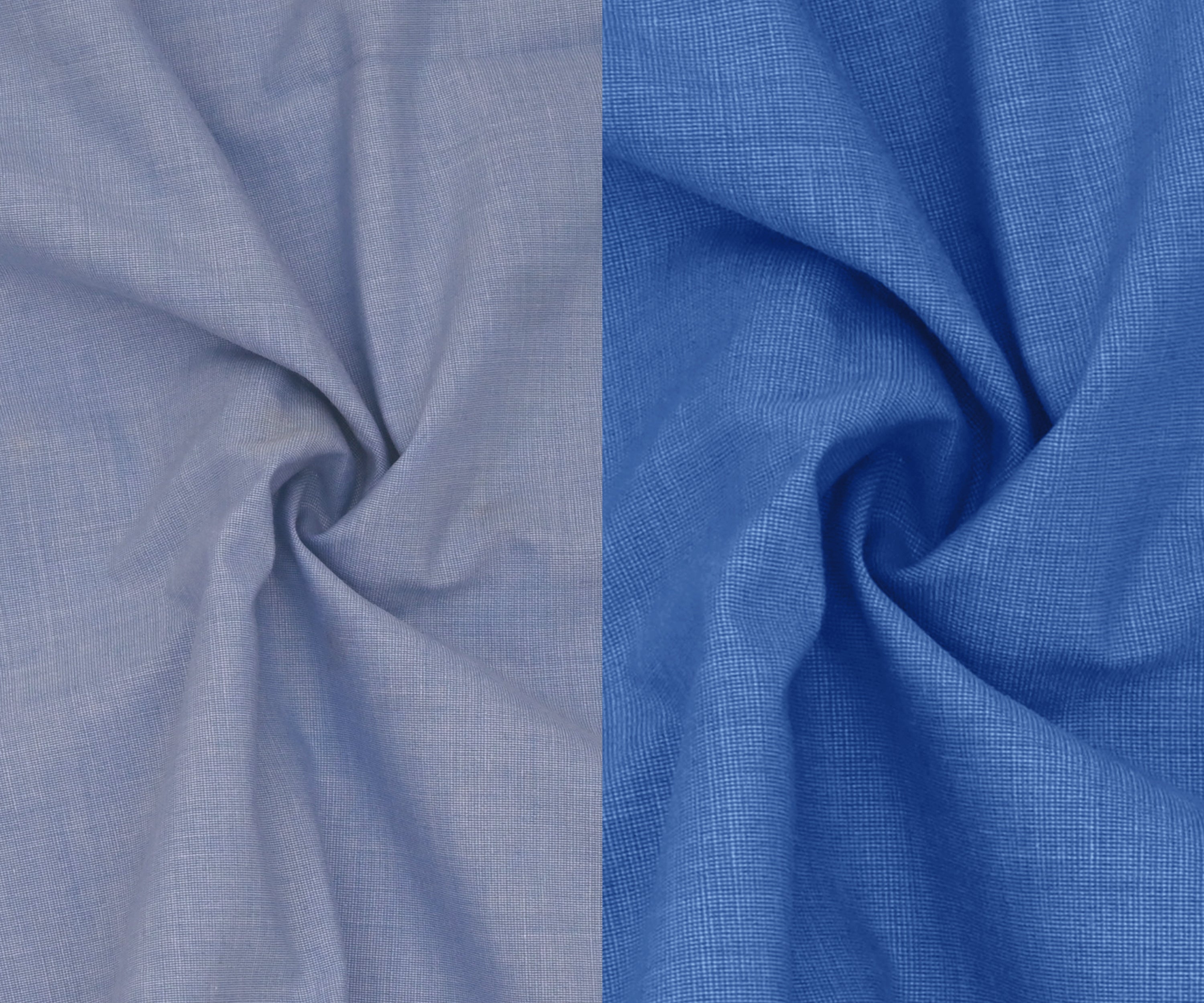 Combo of 2 Filafil Fabric Regular Fit Formal Shirts – Sky & Blue (Single Pocket)