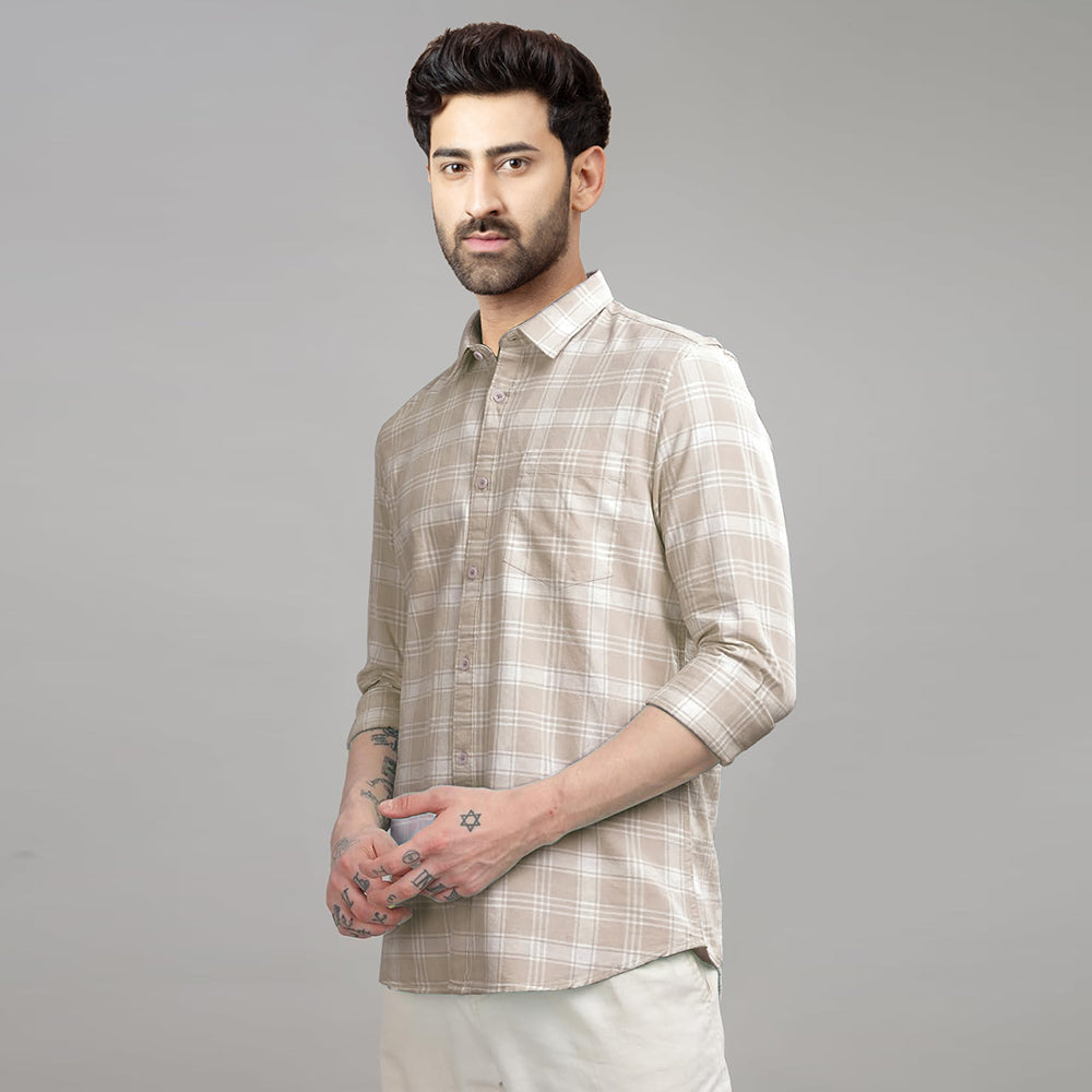 Brown Check Shirt