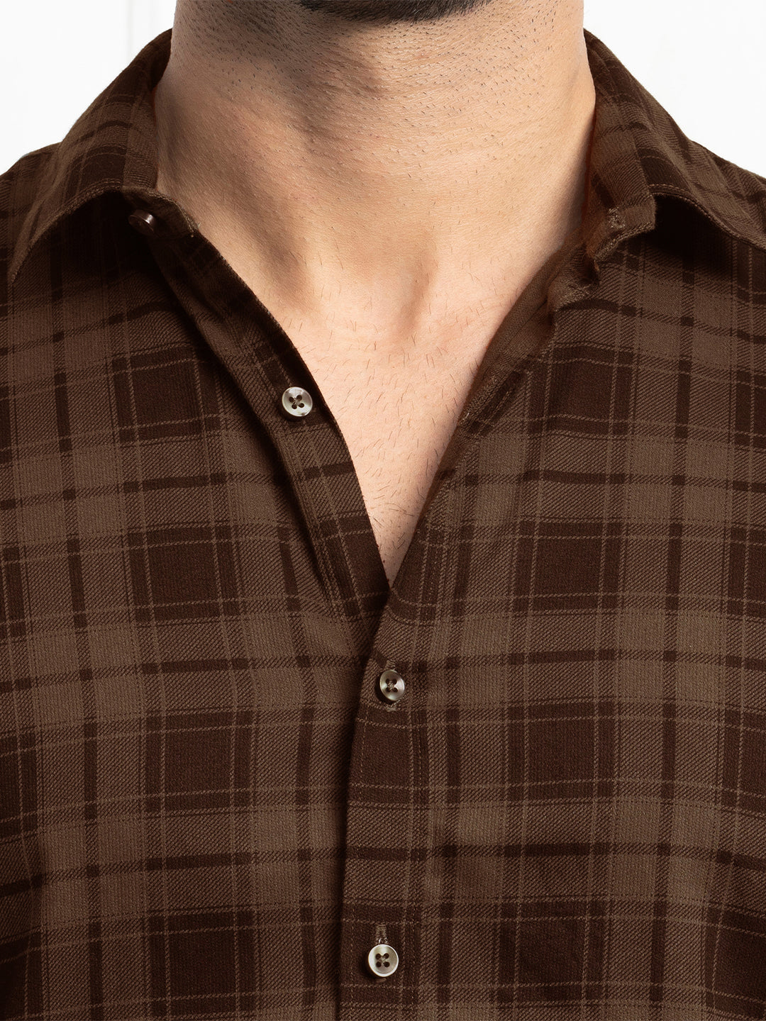 Brown Check Shirt