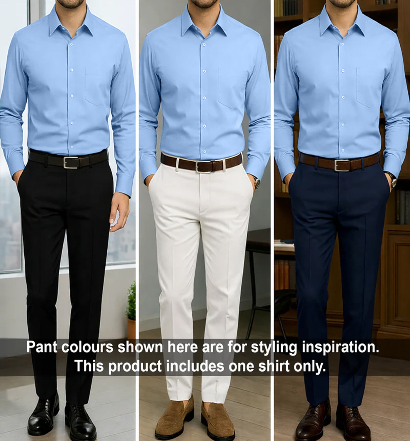 PLATINUM COTTON SATIN FORMAL SHIRT FOR MEN (Single Pocket)-Sky Blue