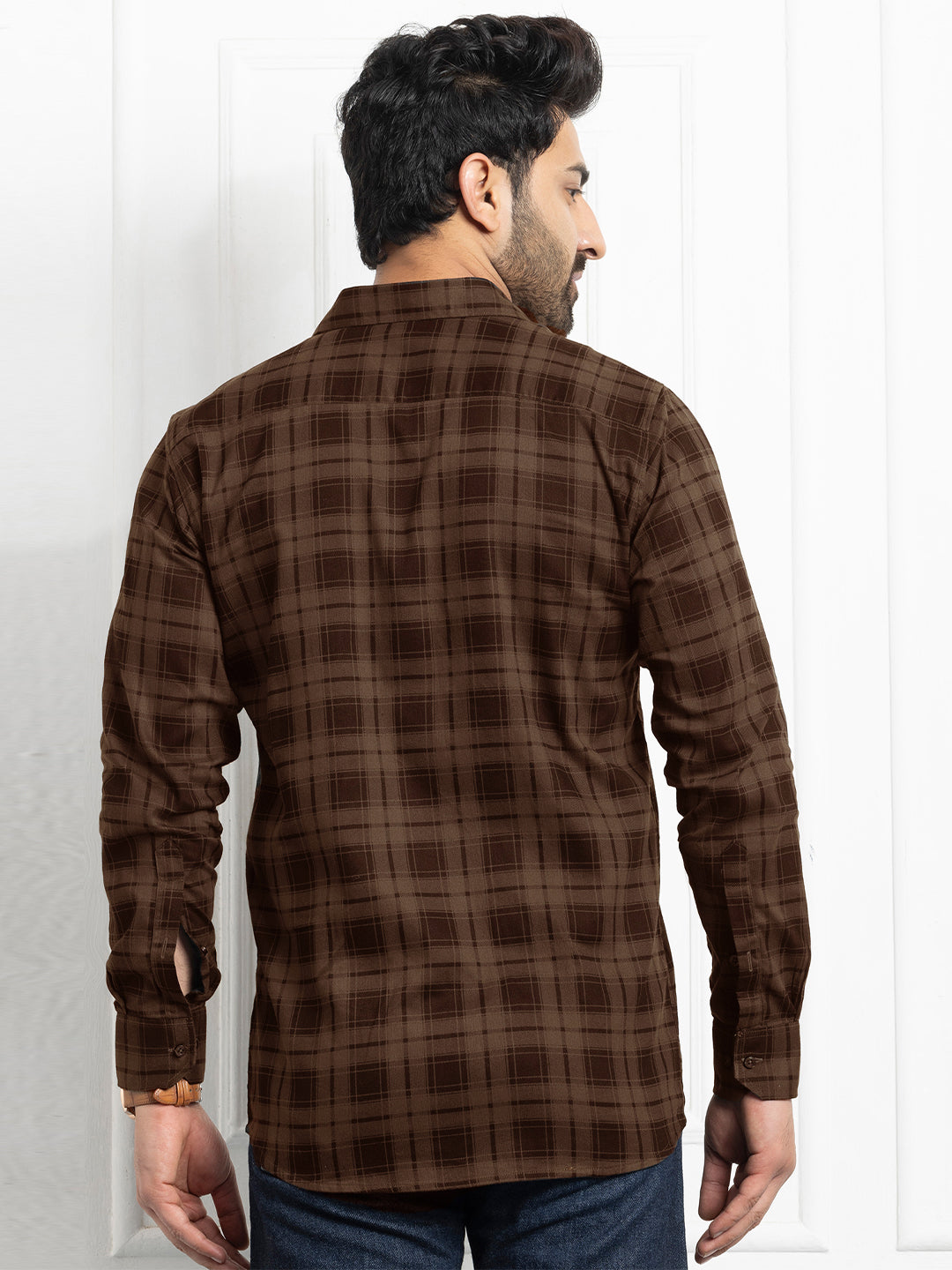 Brown Check Shirt