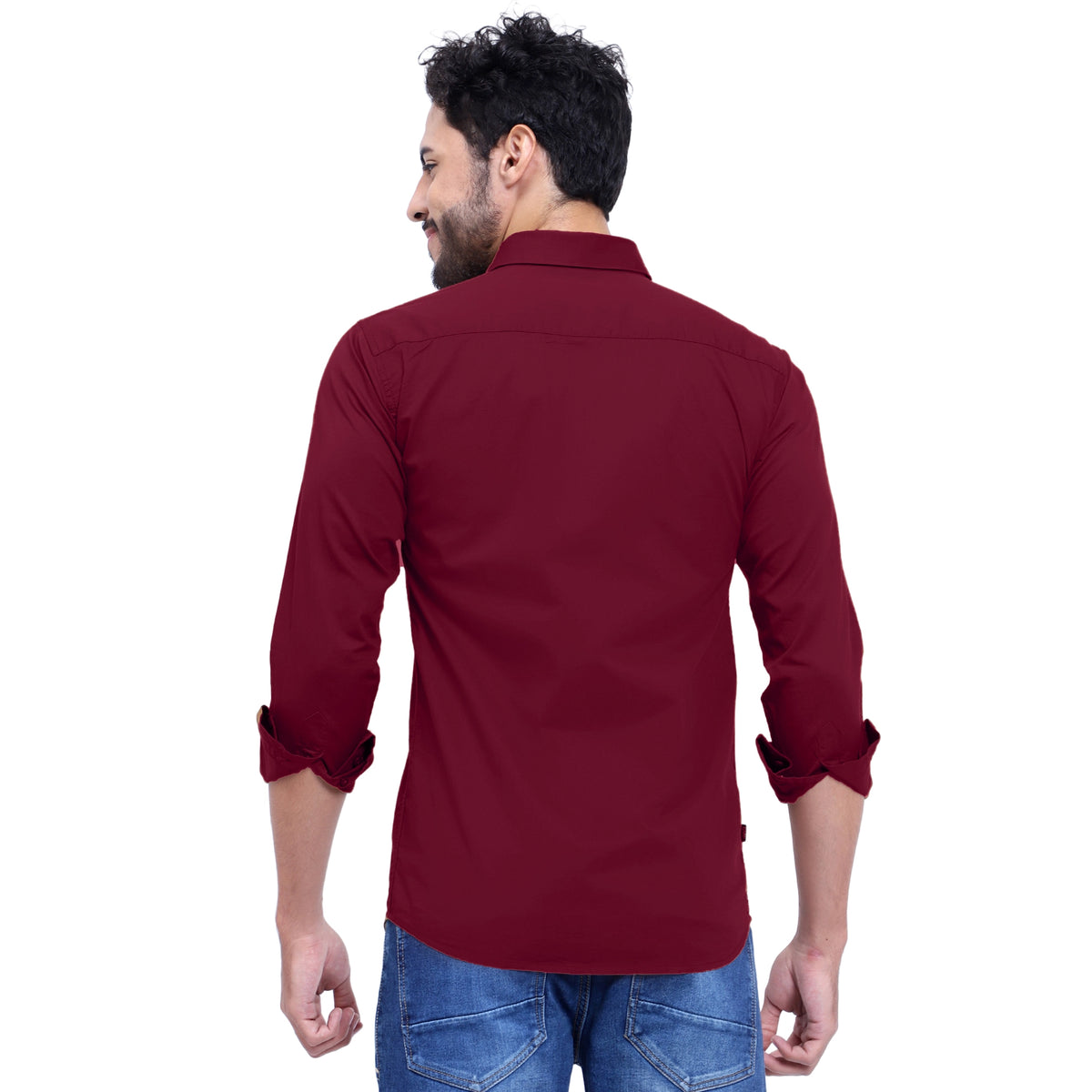 MENS FORMAL REGULAR FIT FULL SLEEVE SHIRT MAROON