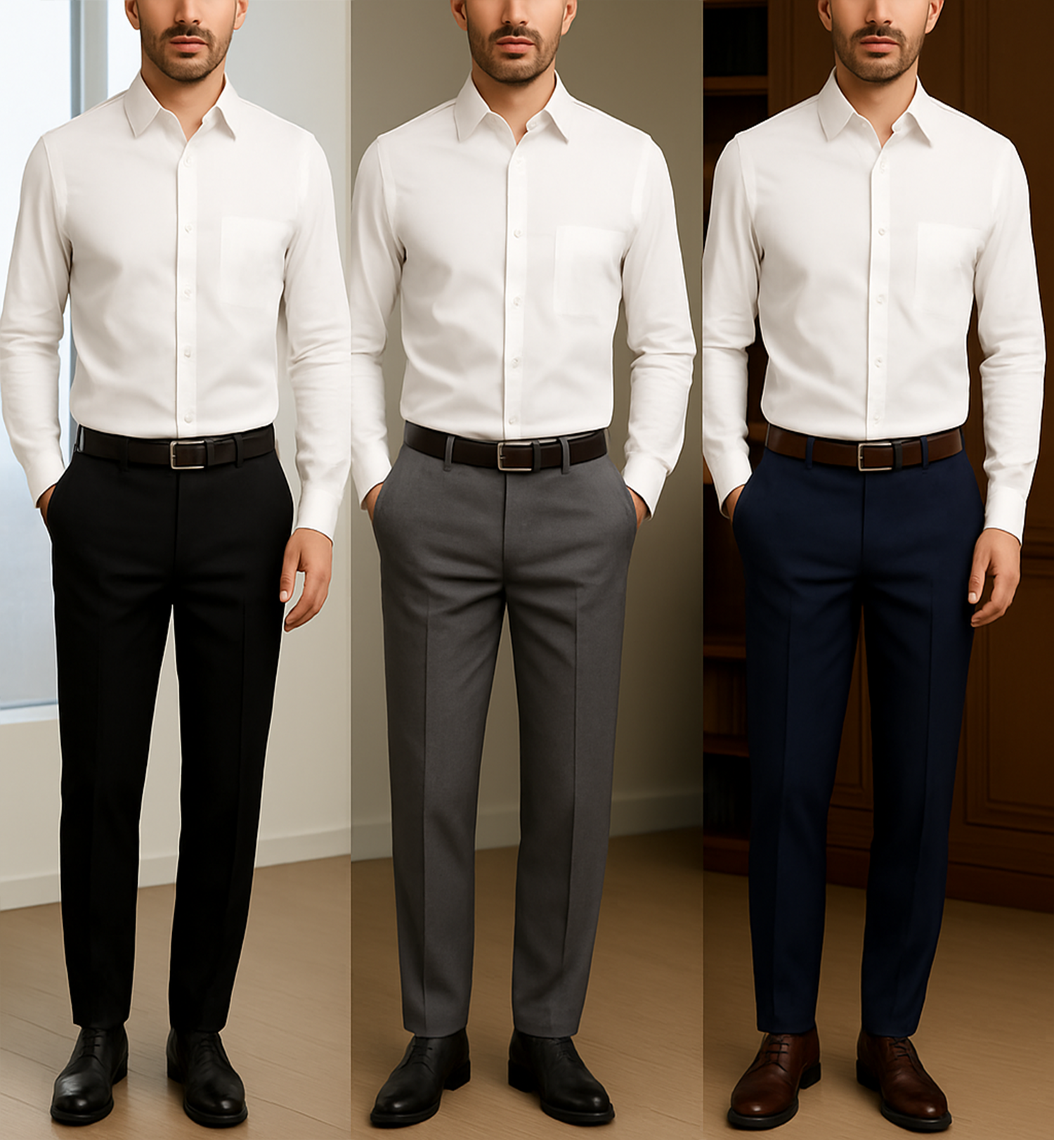 PLATINUM COTTON SATIN FORMAL SHIRT FOR MEN (Single Pocket)-White