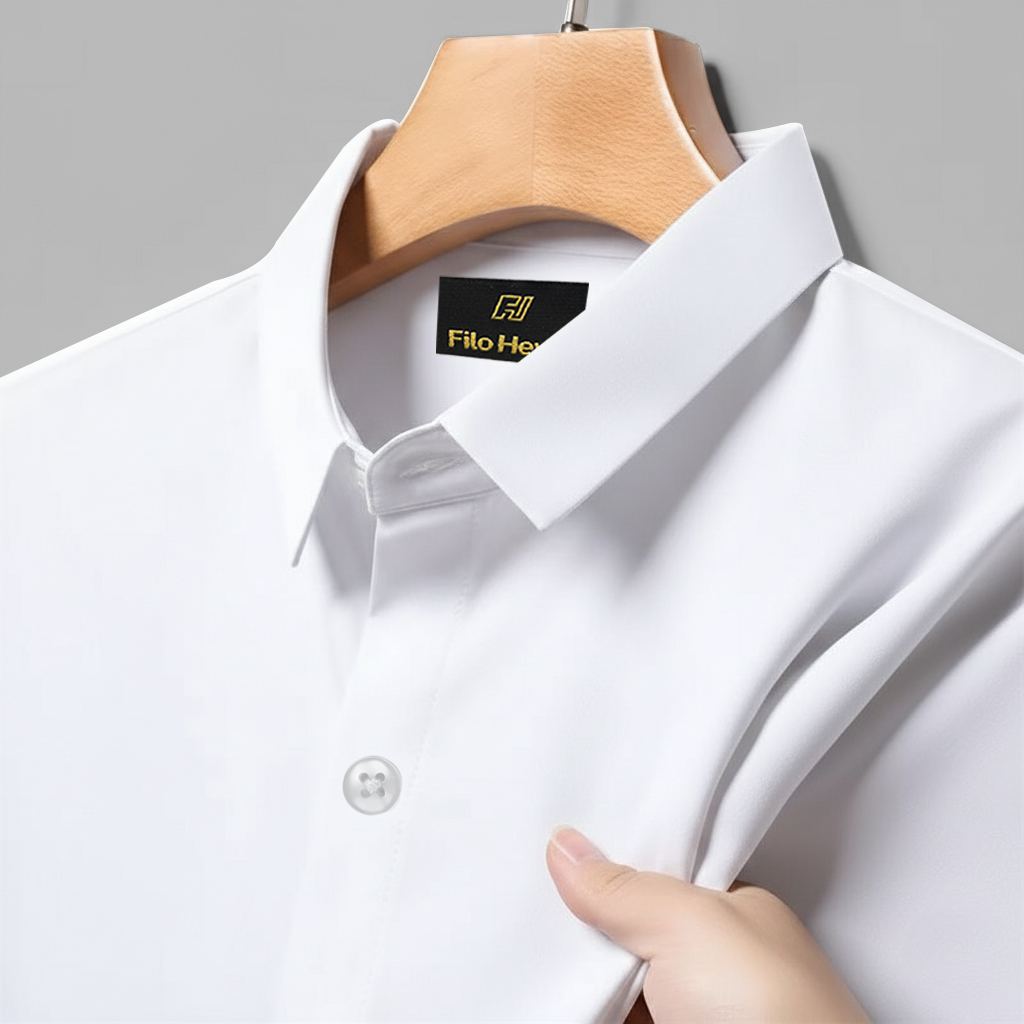 Japanese Lycra Premium Stretch Shirt–Lavender Mist | Ultra-Smooth Formal Fit | White