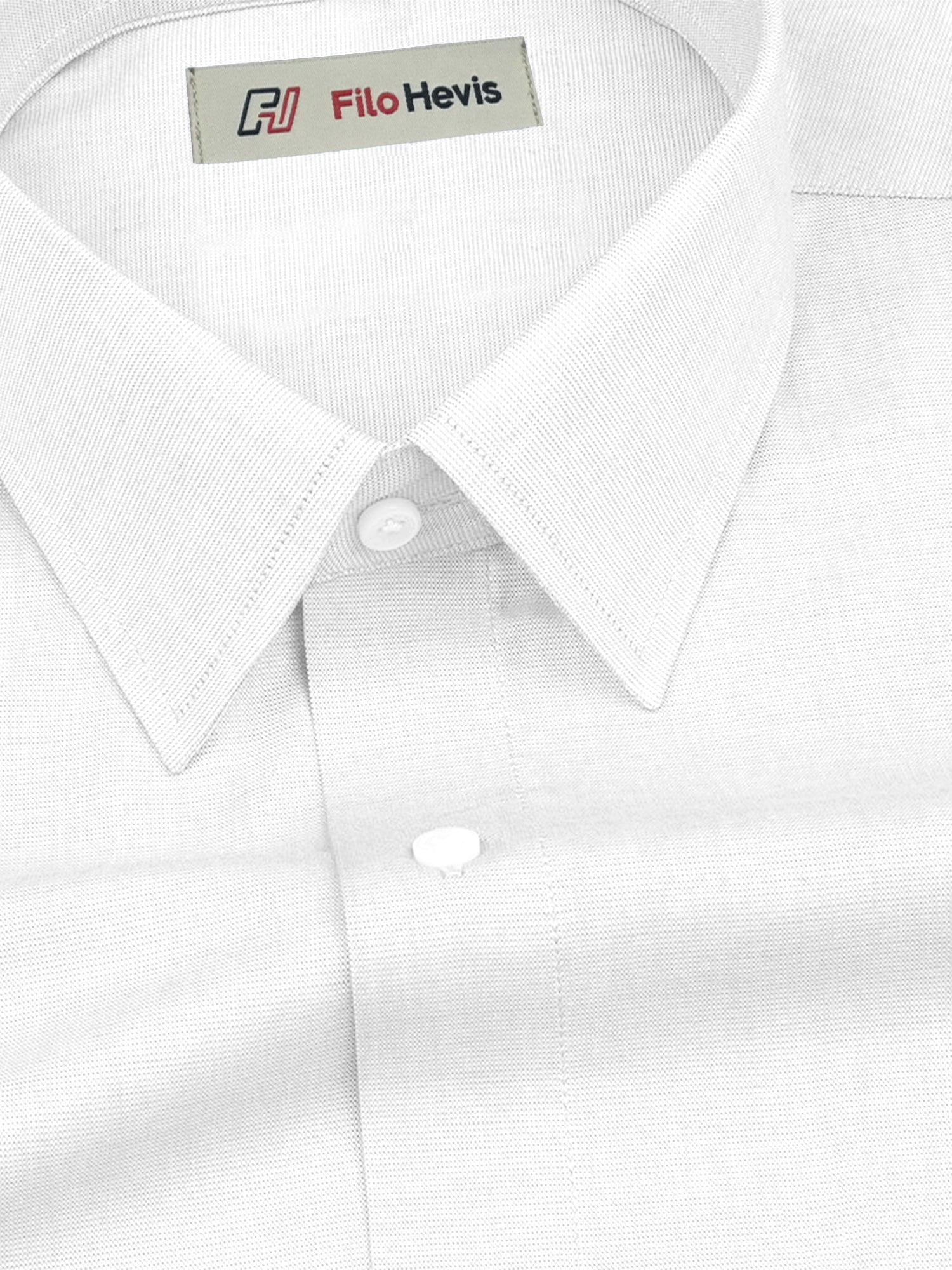 Filafil Fabric Formal Shirt for Men - Regular Fit | White Filo Hevis