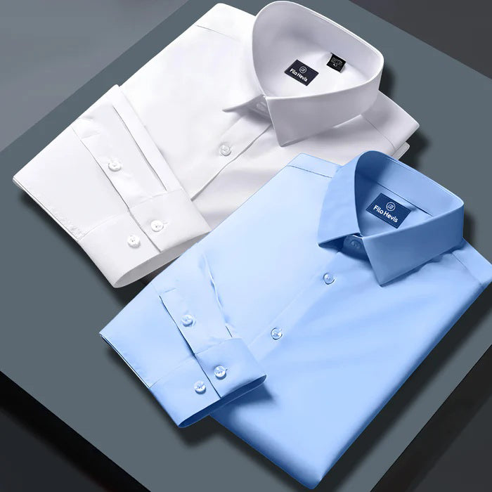 Combo of 2 Formal shirts White & Sky Blue Colour