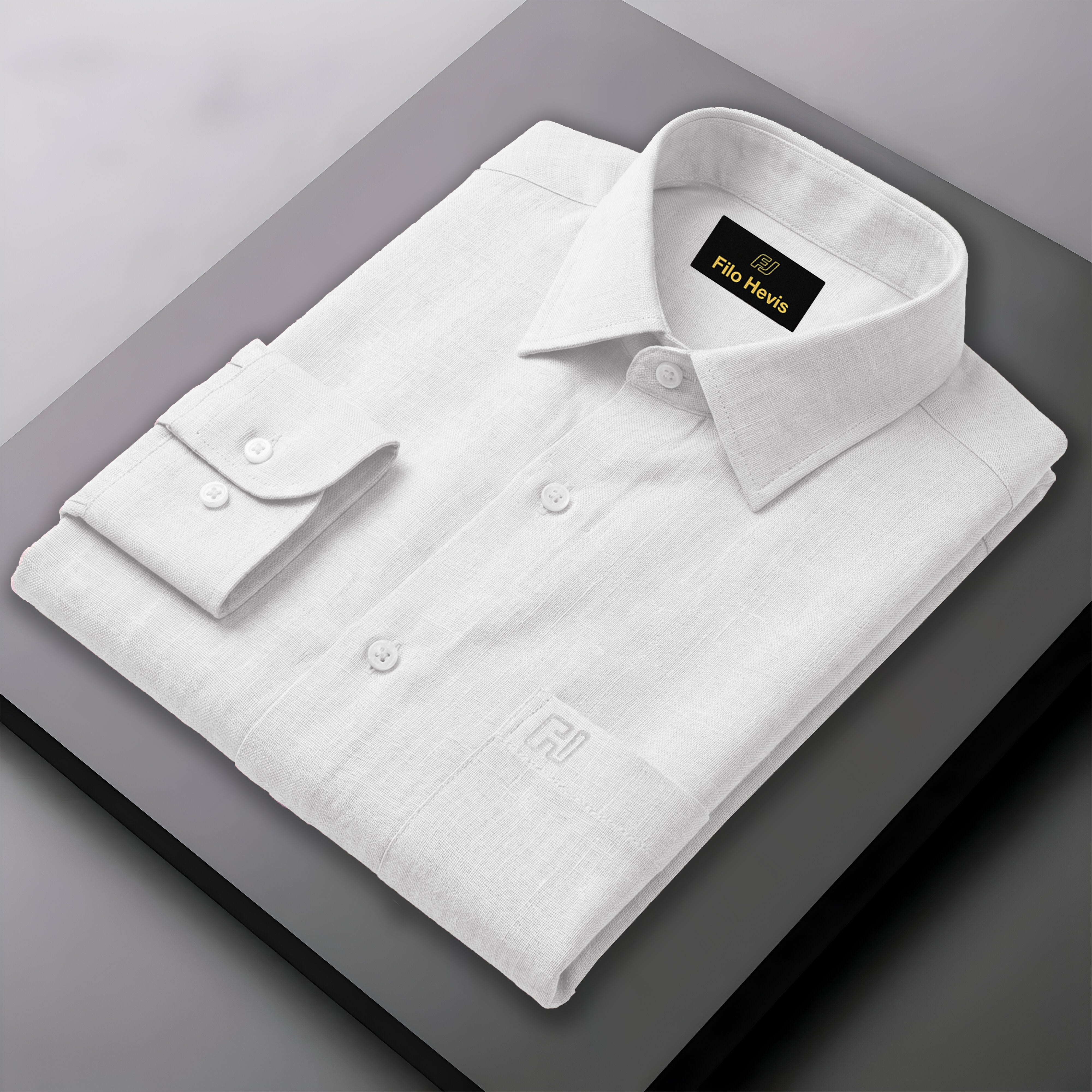 FINE LINEN SHIRTS FOR MEN (Full Sleeves)-White
