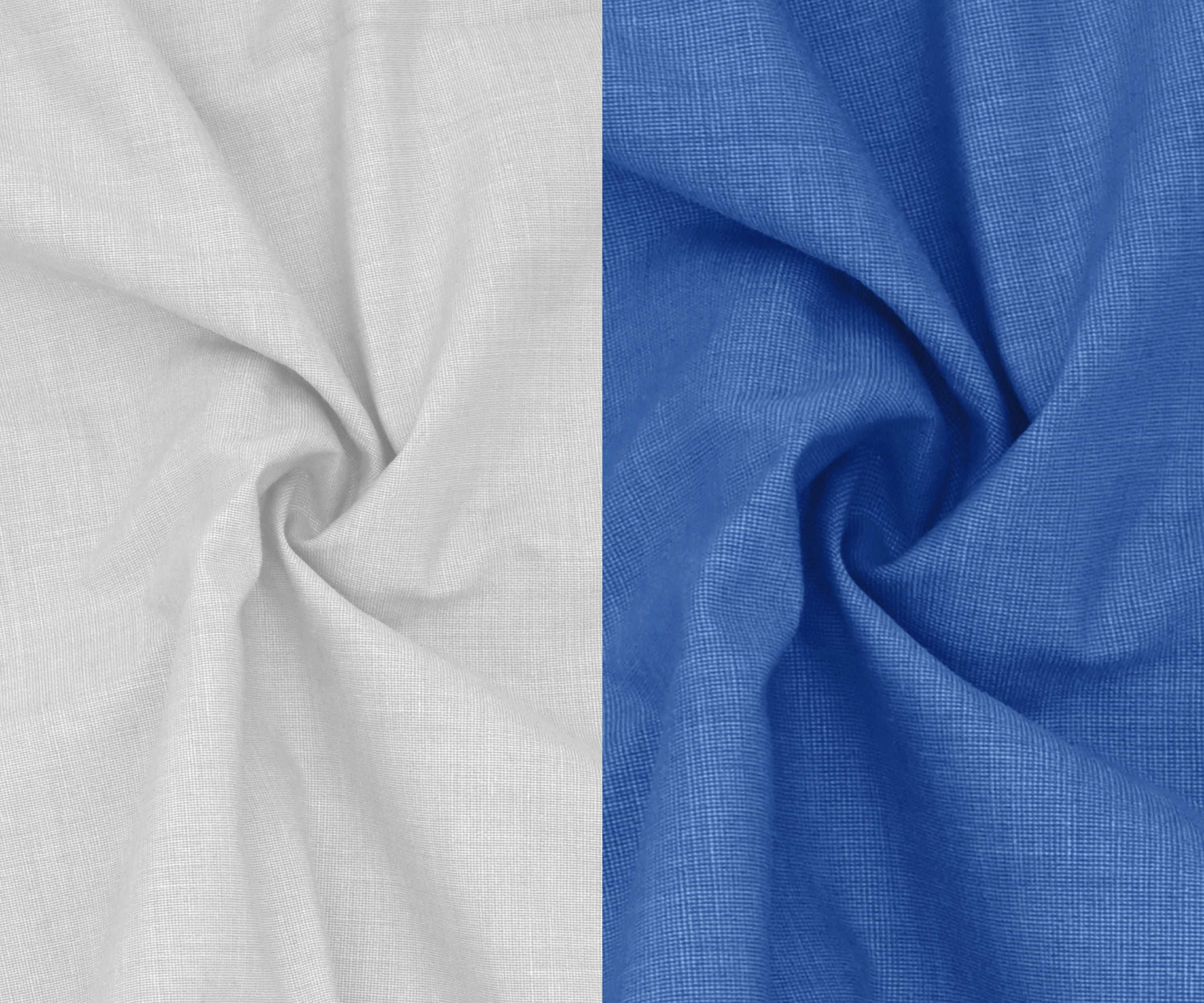 Combo of 2 Filafil Fabric Regular Fit Formal Shirts – White & Blue (Single Pocket)