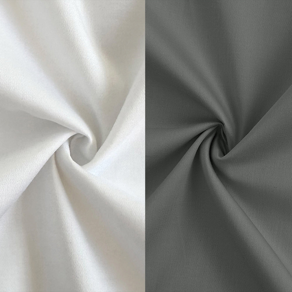 Combo of 2 Premium Cotton Formal Shirts – White & Grey | Single Pocket | Smart Fit