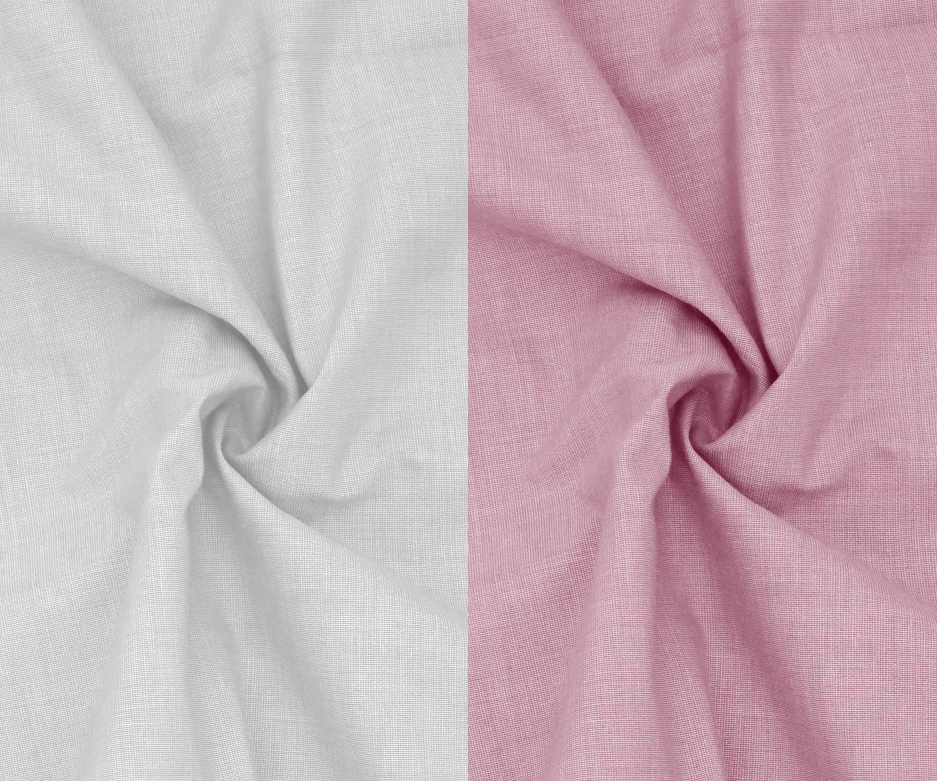 Combo of 2 Filafil Fabric Regular Fit Formal Shirts – White & Light Pink (Single Pocket)