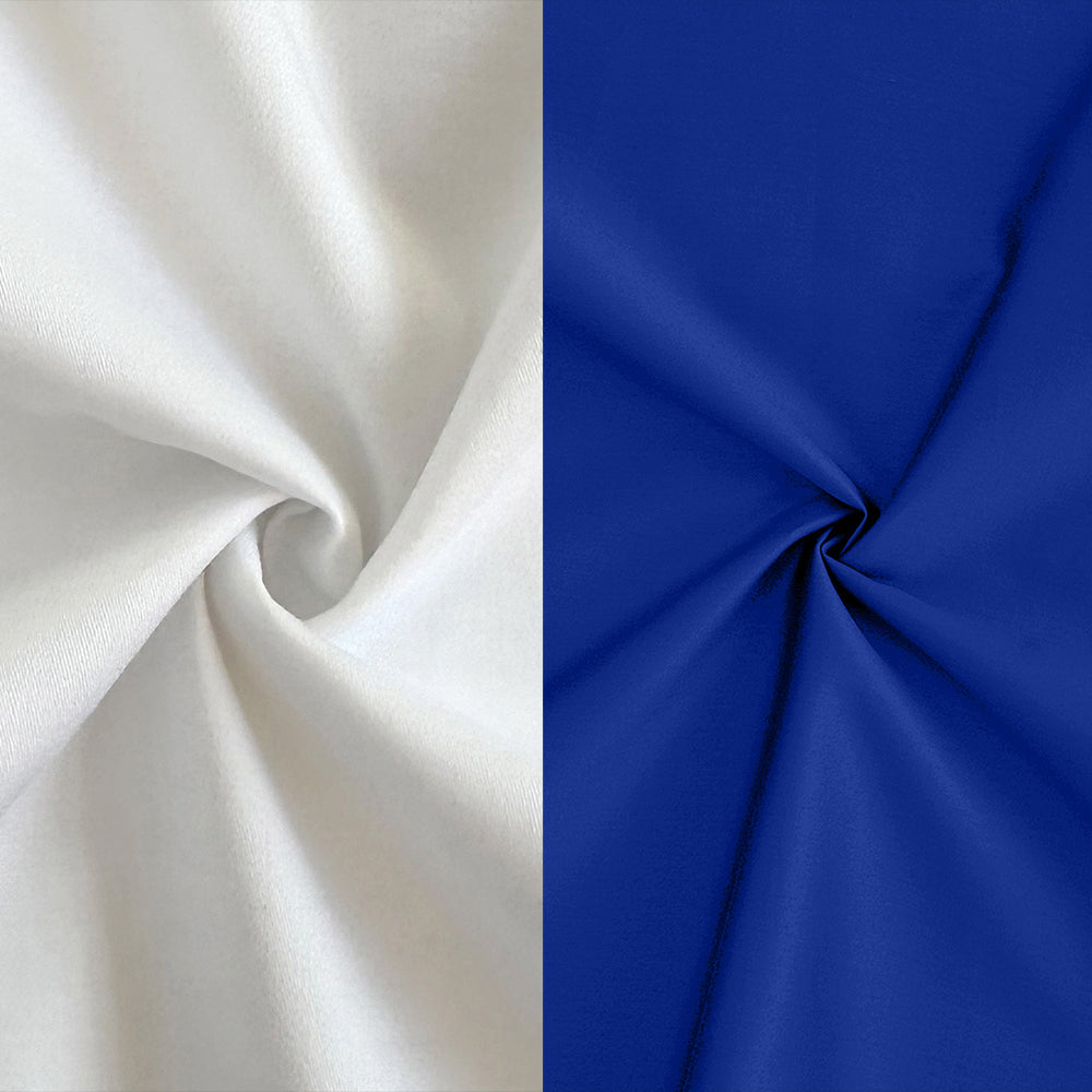 Combo of 2 Premium Cotton Formal Shirts – White & Royal Blue | Single Pocket | Smart Fit My Store