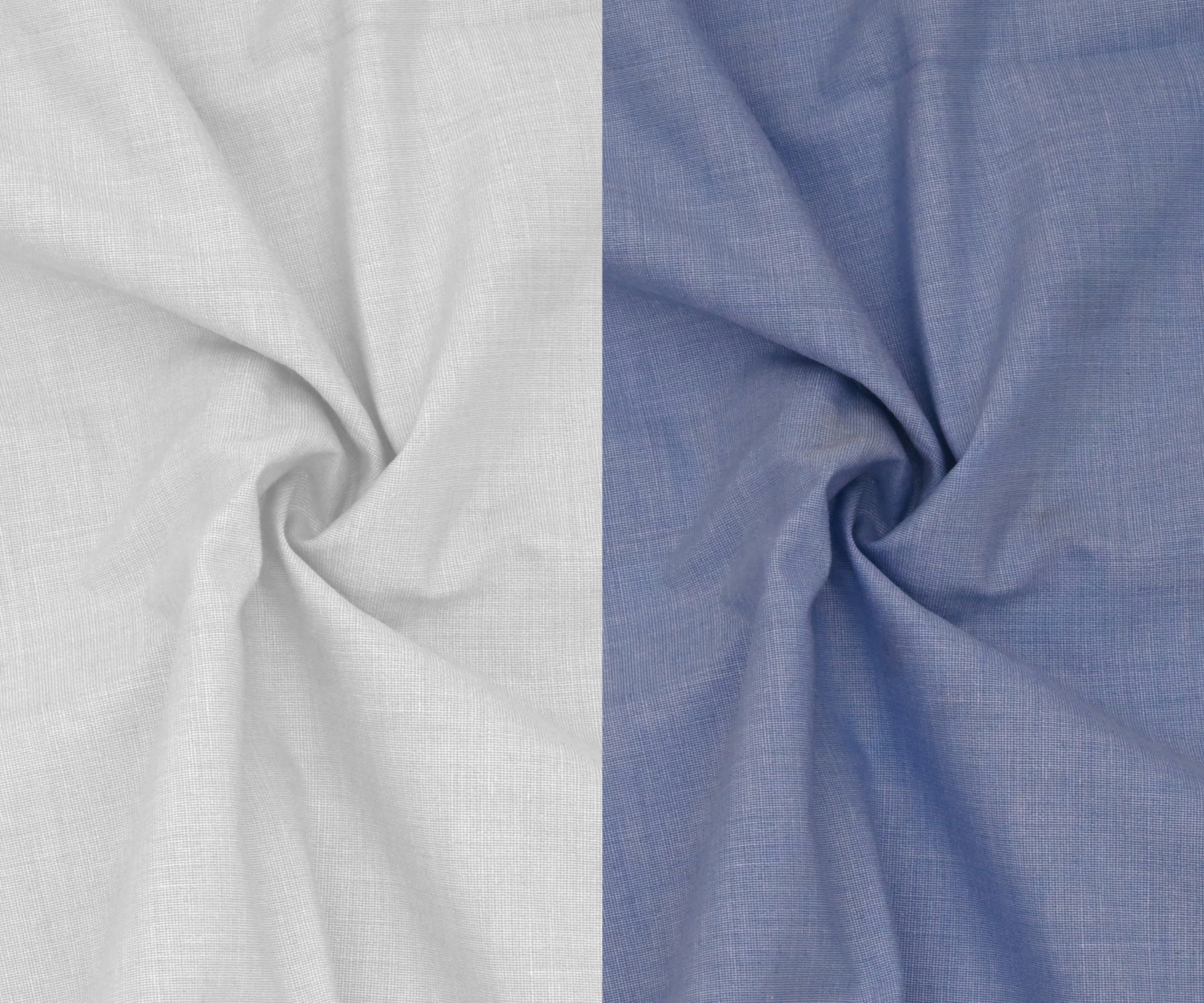 Combo of 2 Filafil Fabric Regular Fit Formal Shirts – White & Sky (Single Pocket)