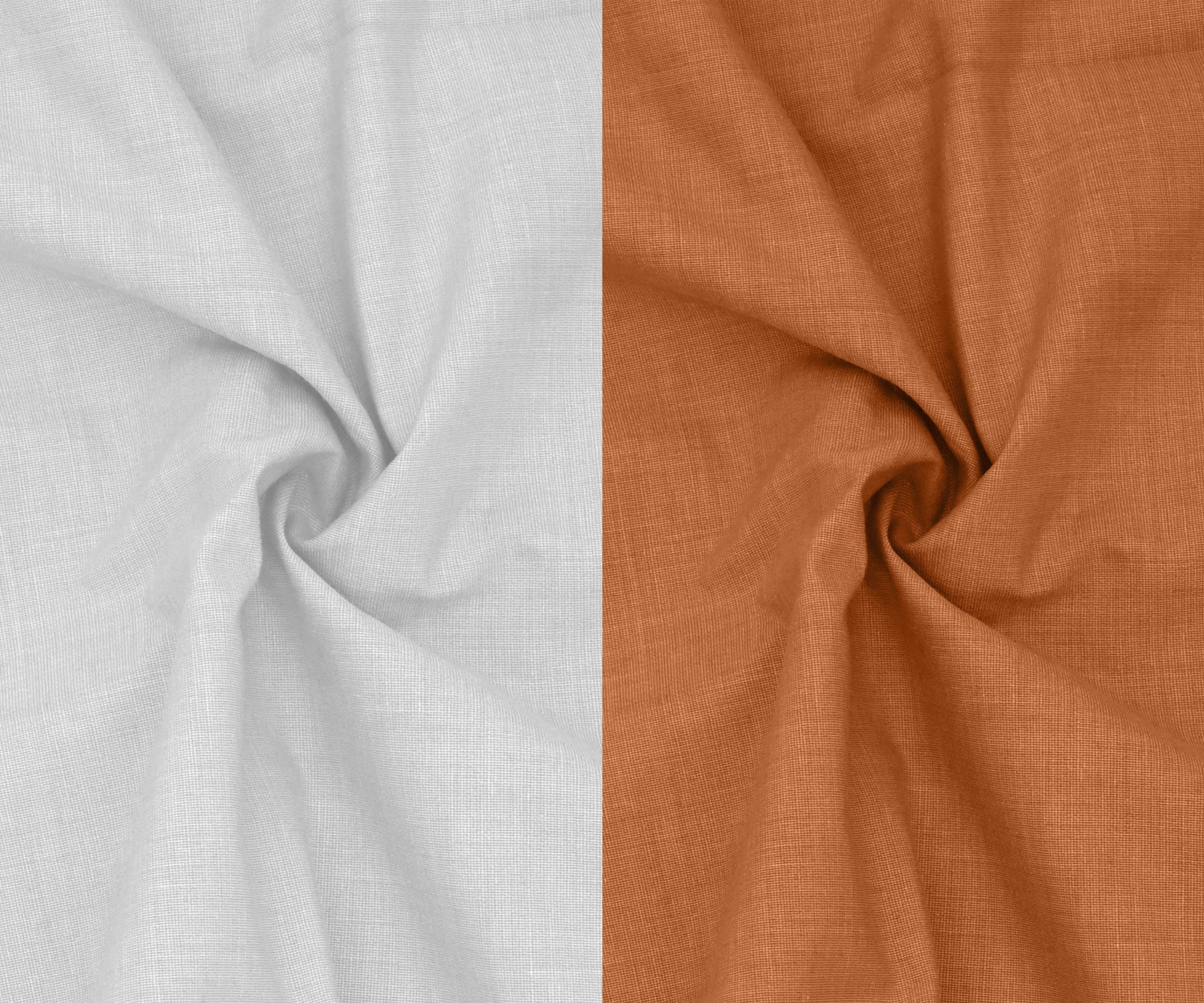 Combo of 2 Filafil Fabric Regular Fit Formal Shirts – White & Orange (Single Pocket)