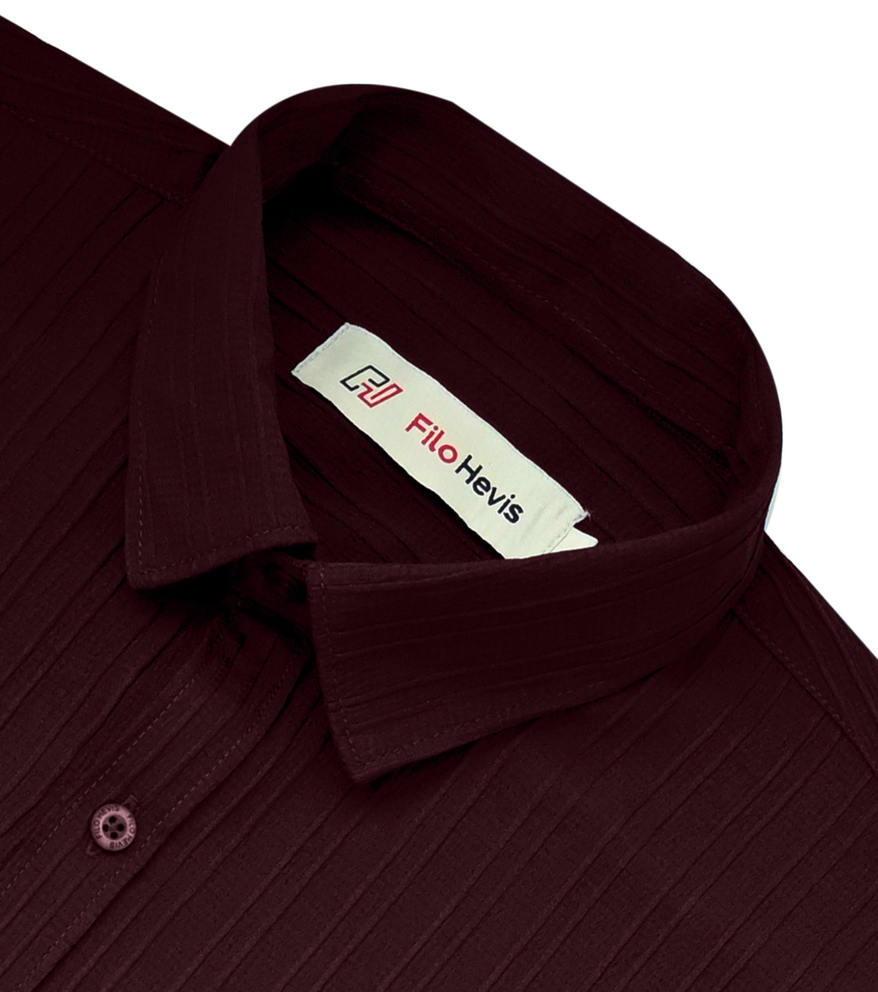 Men’s Textured Popcorn Half Sleeve Casual Shirt – Wine