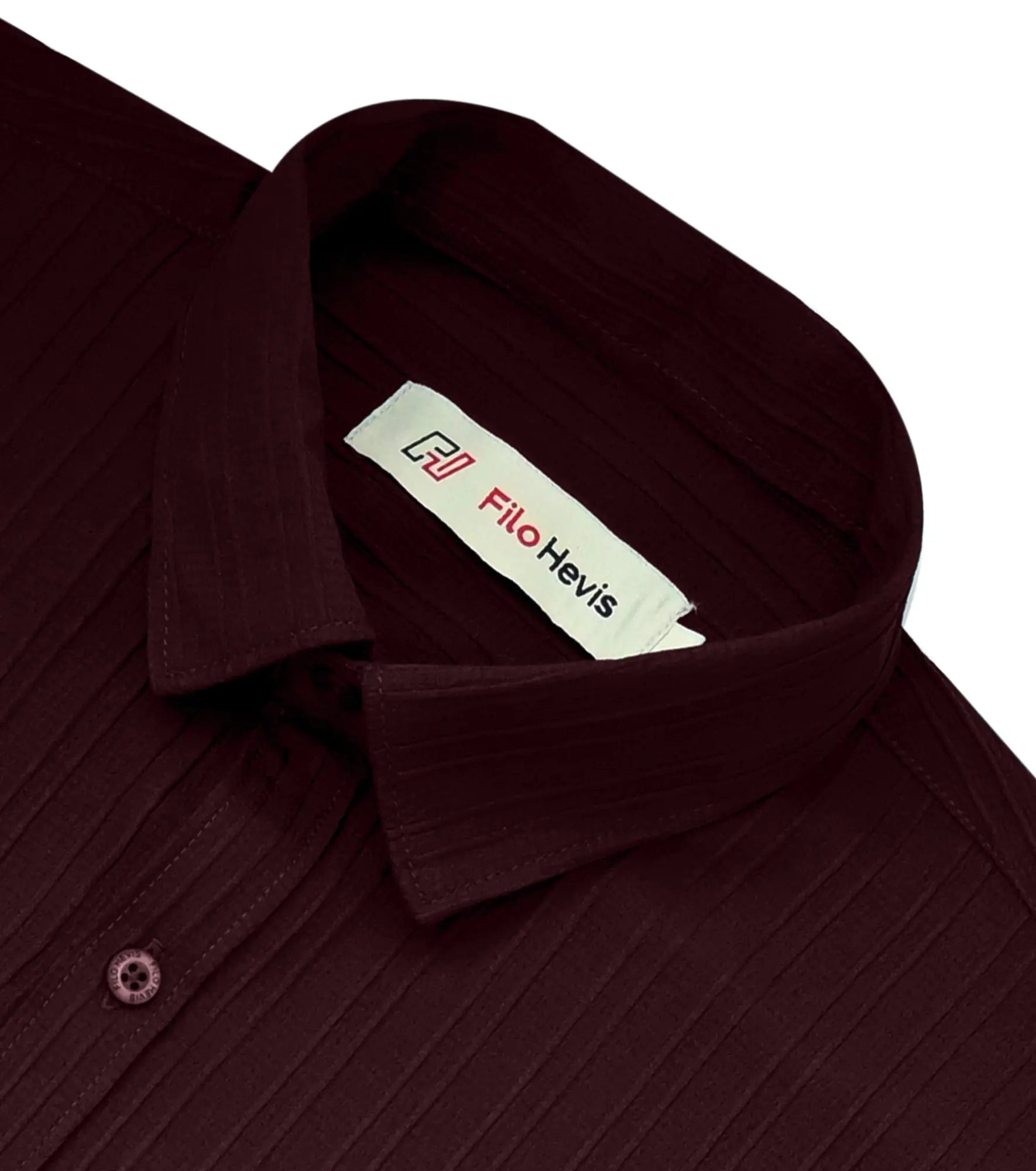 Men’s Textured Popcorn Half Sleeve Casual Shirt – Wine My Store