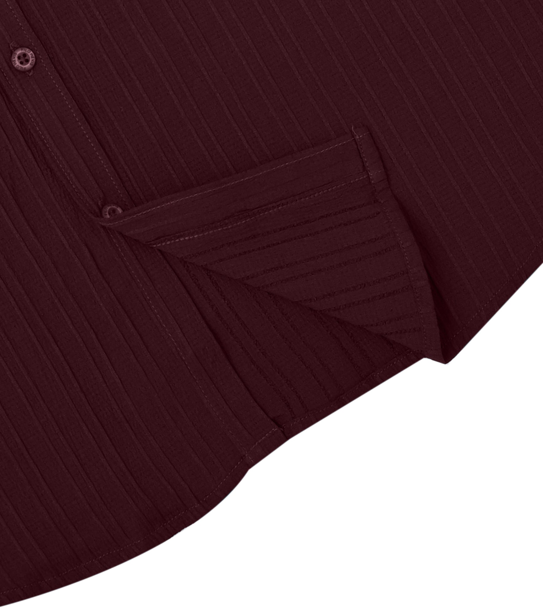 Men’s Textured Popcorn Half Sleeve Casual Shirt – Wine