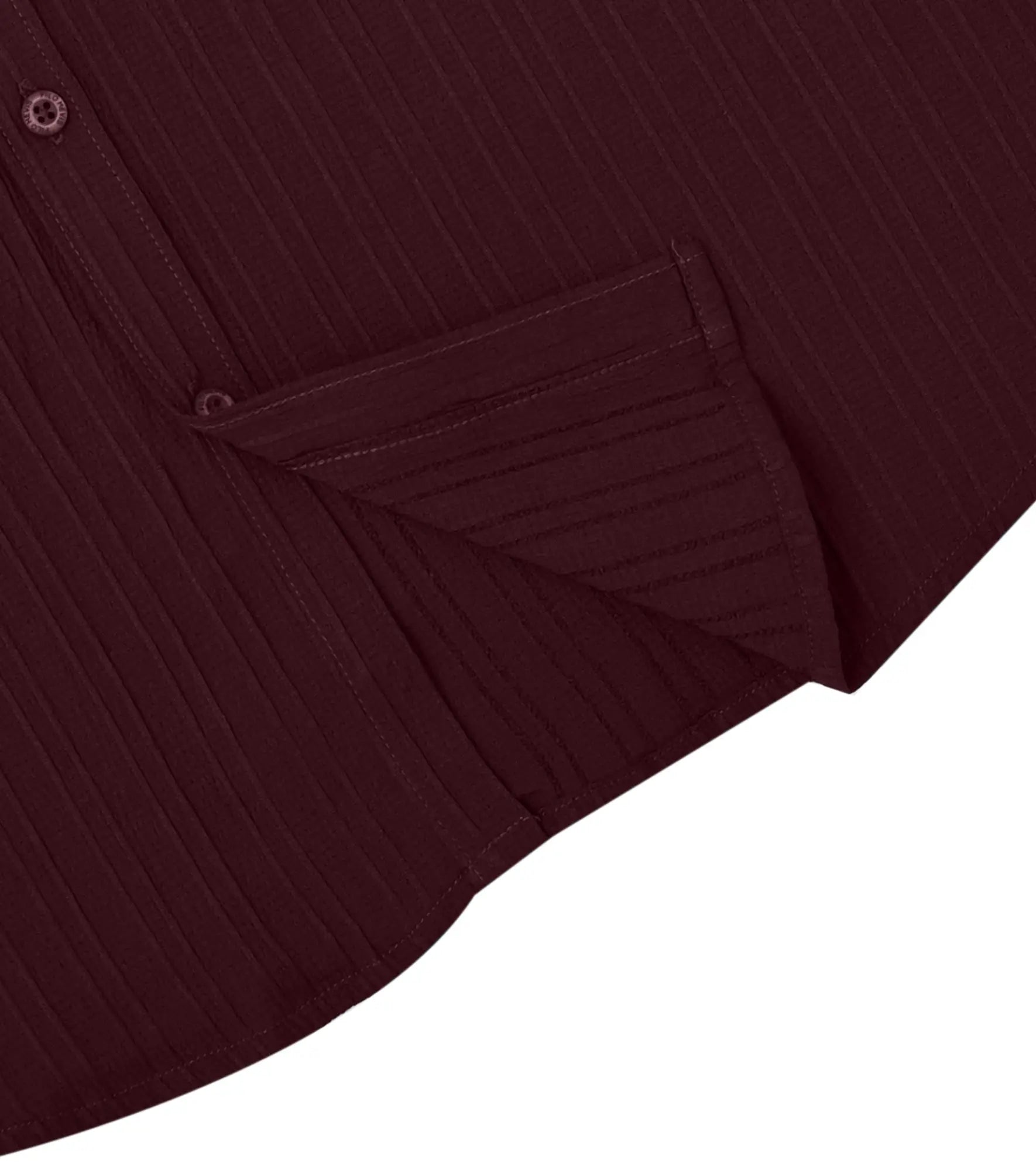 Men’s Textured Popcorn Half Sleeve Casual Shirt – Wine My Store