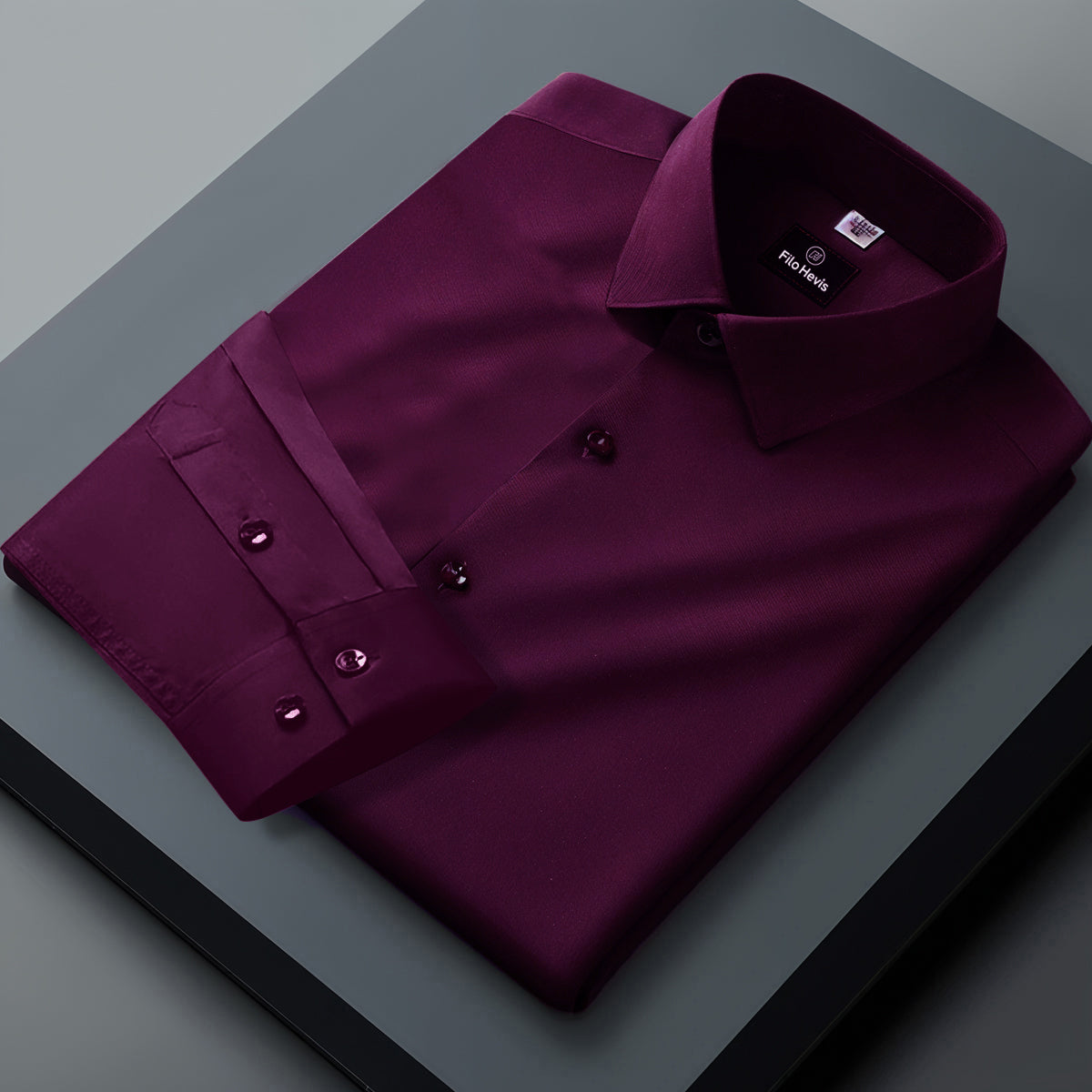 Men's Formal Regular Fit Cotton Full Sleeve Shirt - Wine