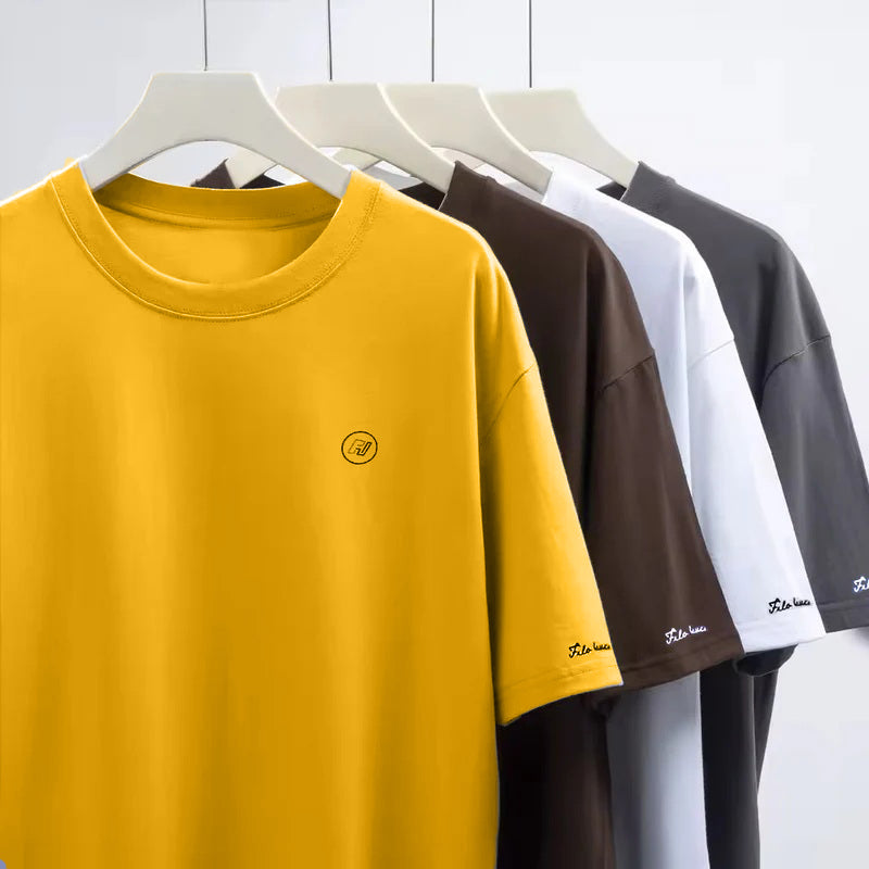 Men's Cotton Round Neck t-shirt Yellow
