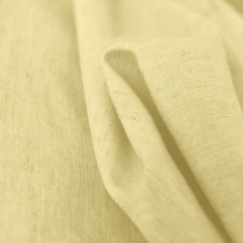 FINE LINEN SHIRTS FOR MEN (Full Sleeves)-Yellow Filo Hevis