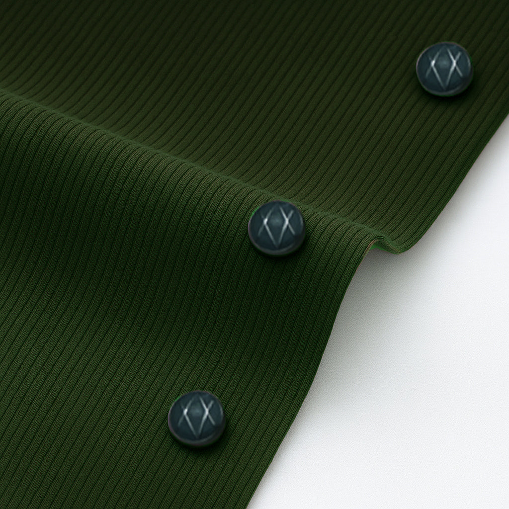 MEN’S CORDUROY SHIRT FOR WINTER STYLE | 21-WALES CORDUROY | DOUBLE POCKET | EMERALD-Dark Green