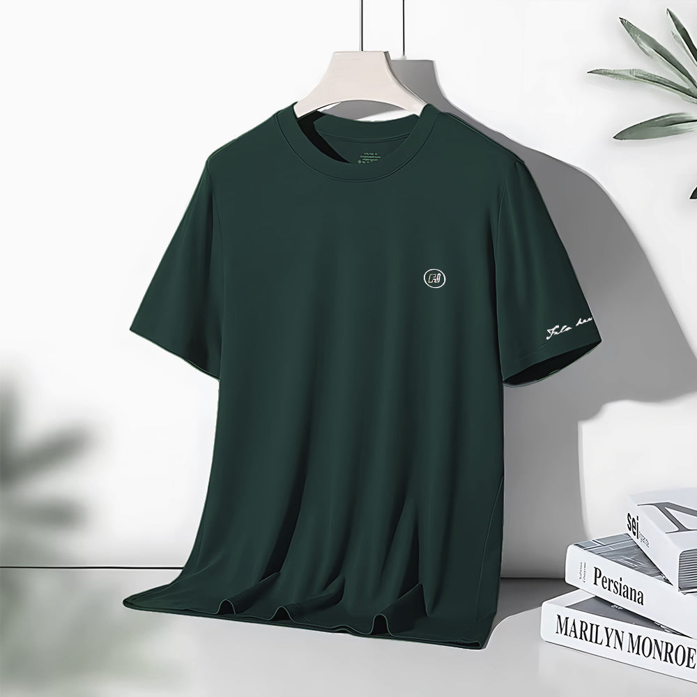 Men's Cotton Round Neck t-shirt Dark Green