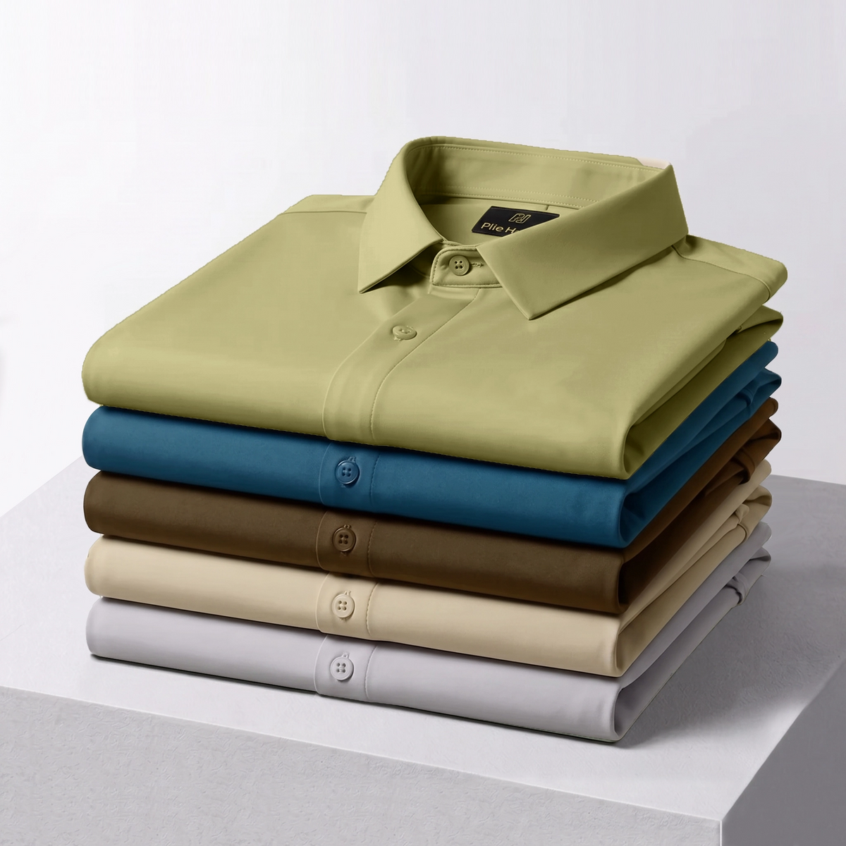 Japanese Lycra anti-wrinkle shirt | Party wear | Light-Greyish-Green