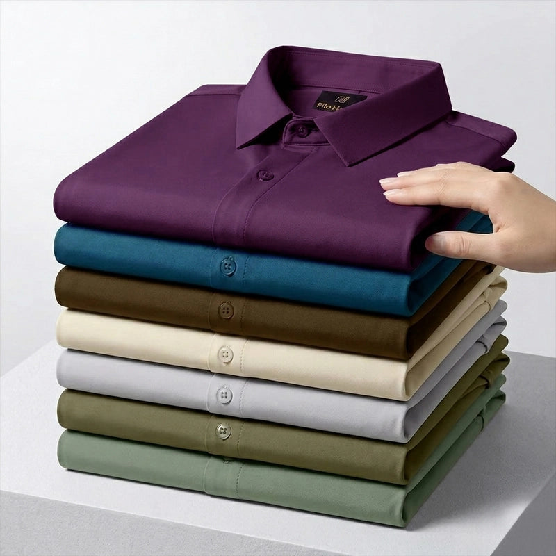 Japanese Lycra Stretch Formal Shirt for Men | Wine My Store
