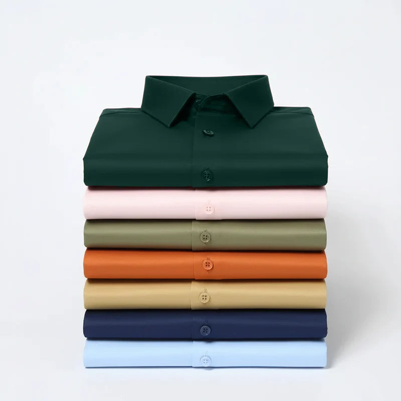 Men's Satin Lycra formal Full Sleeve Shirt Dark Green/Phthalo Green