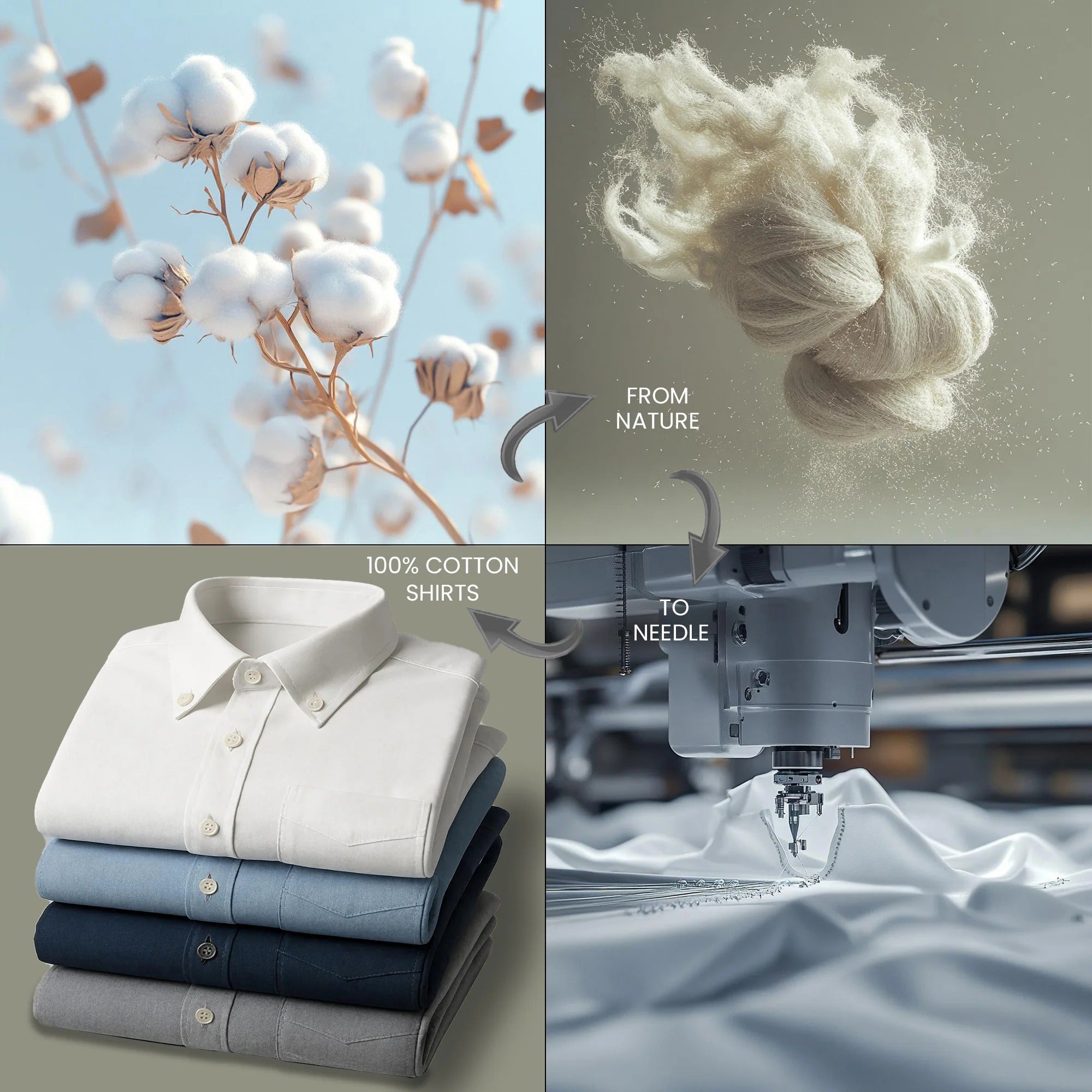 Combo of 2 Premium Cotton Formal Shirts – White & Sky | Single Pocket | Smart Fit