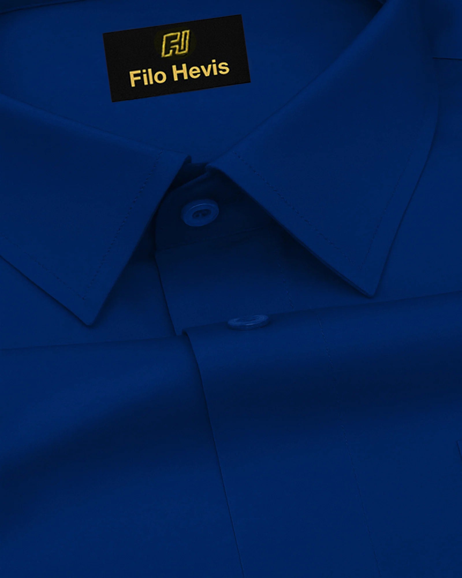 PLATINUM COTTON SATIN FORMAL SHIRT FOR MEN (Single Pocket)-Royal Blue
